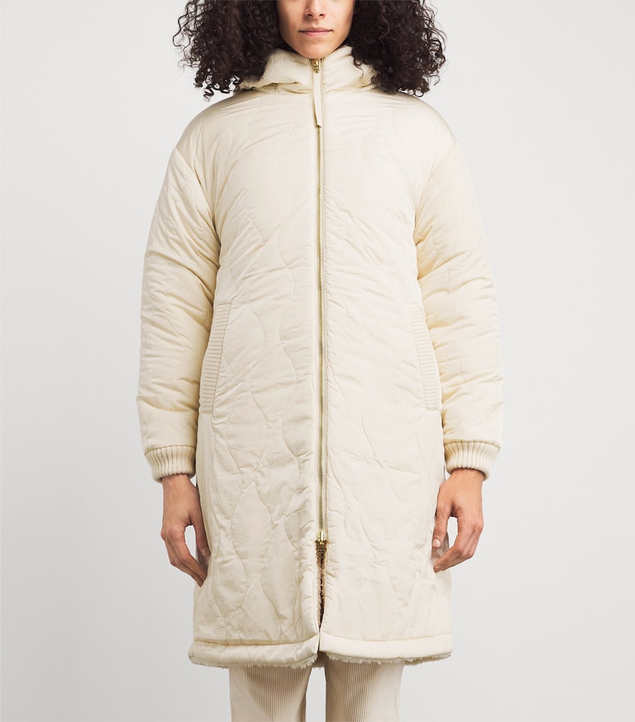 Hooded Reversible Cyrus Coat SANDSHELL Image 6