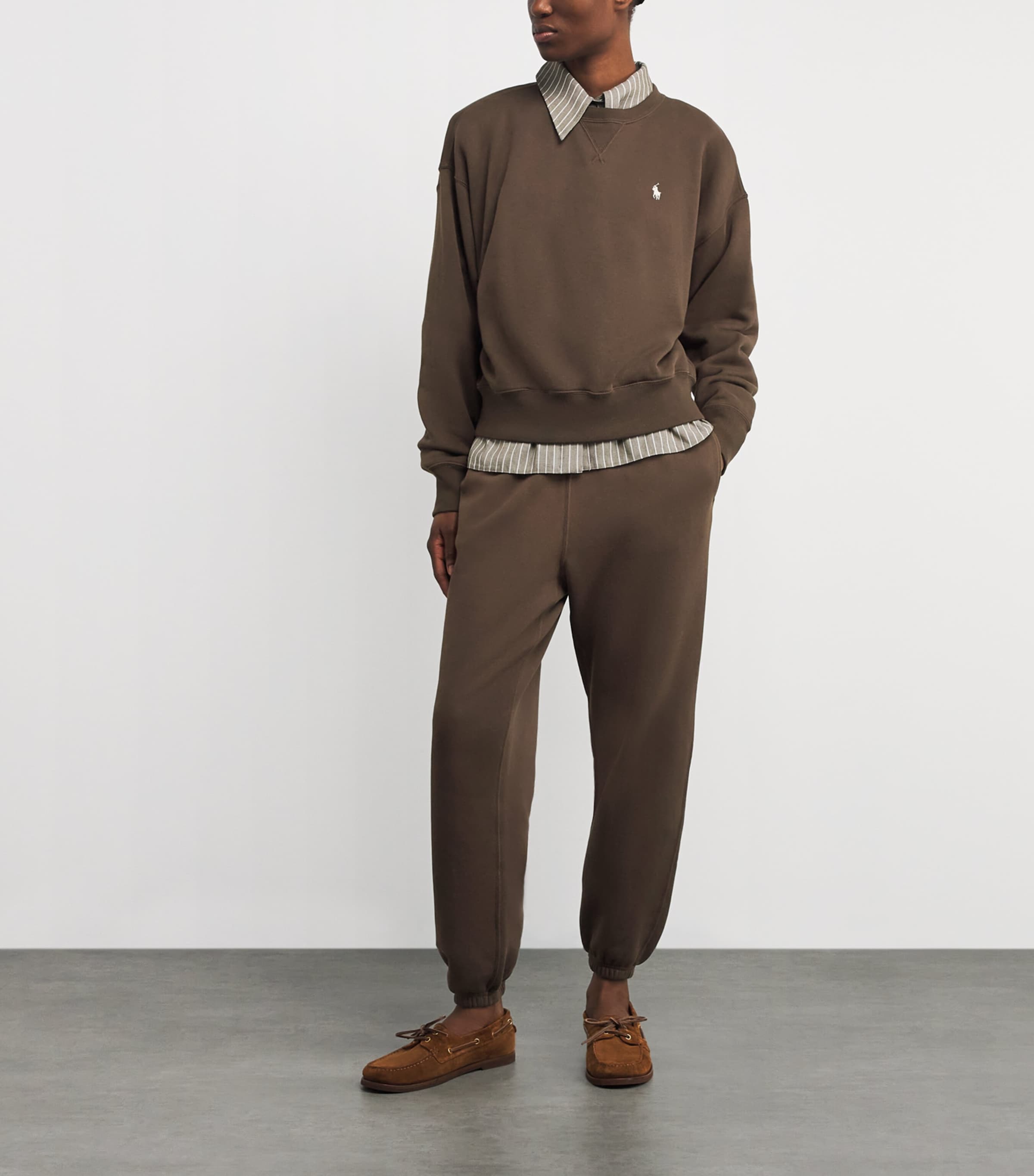 Cotton-Blend Polo Pony Sweatshirt YORK BROWN Image 2