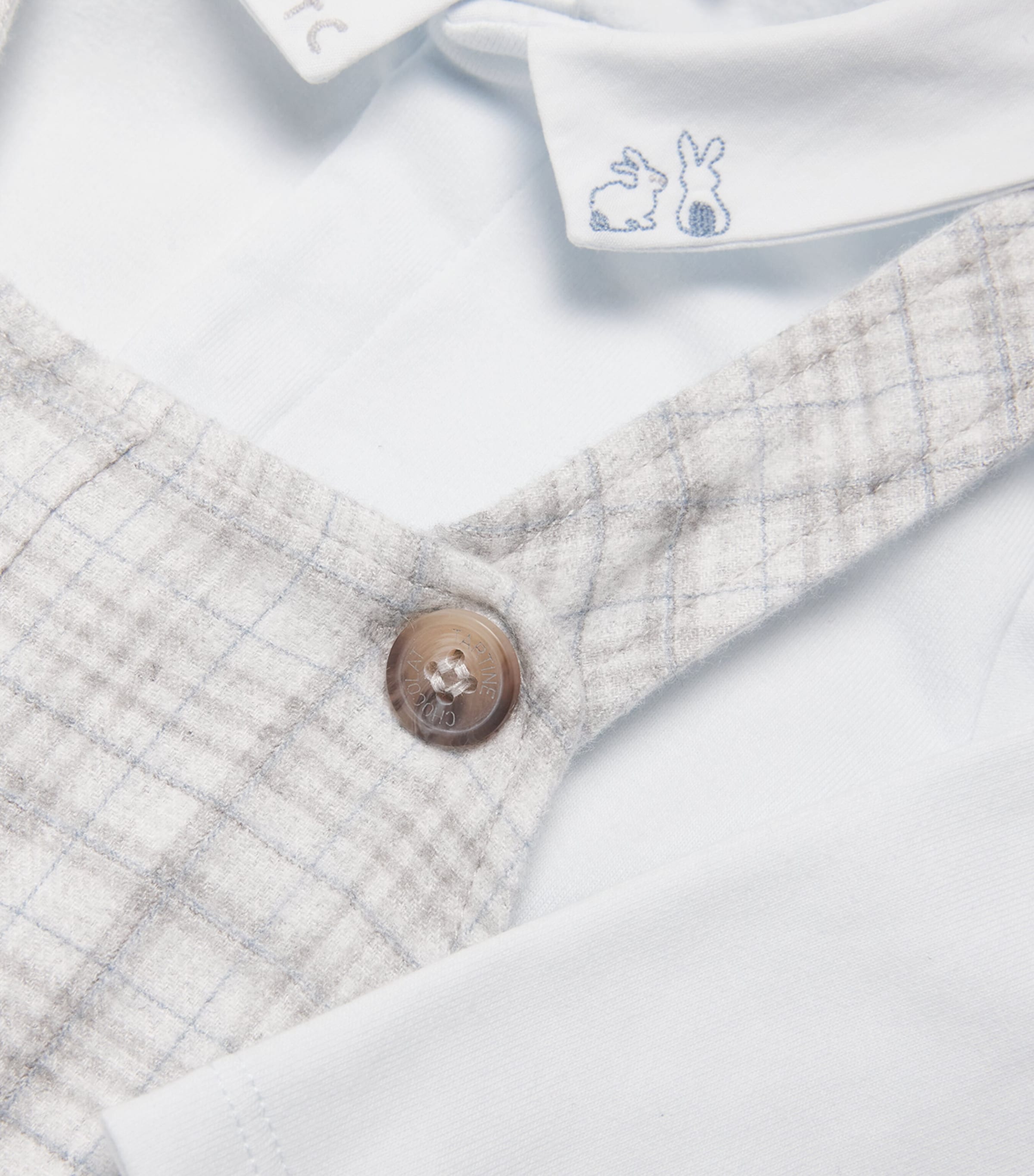 Cotton-Modal T-Shirt and Dungarees Set (1-24 Months) 16GREIGE CHIN Image 3