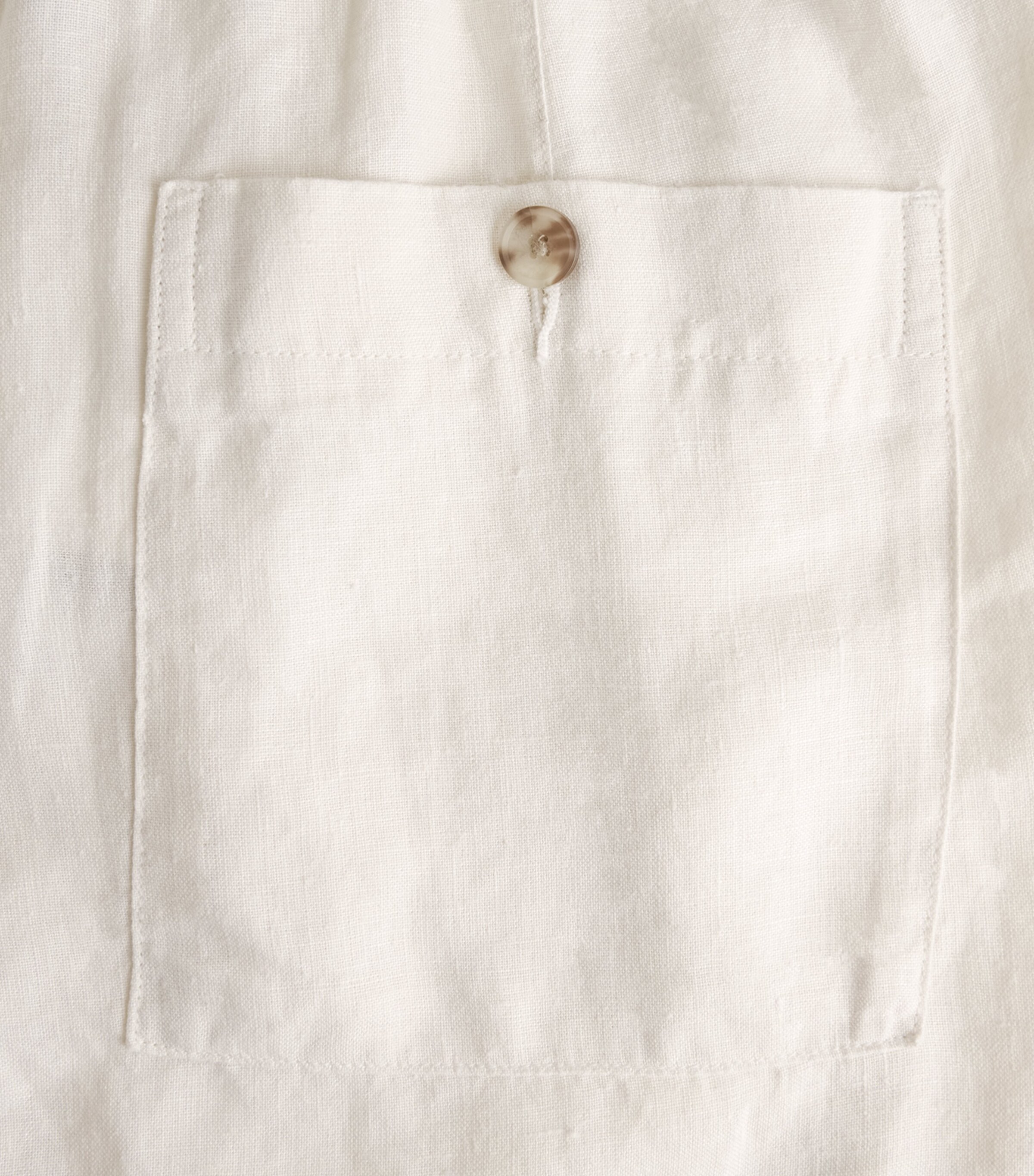 Vince Mens Linen Drawstring Shorts Bone Image 6