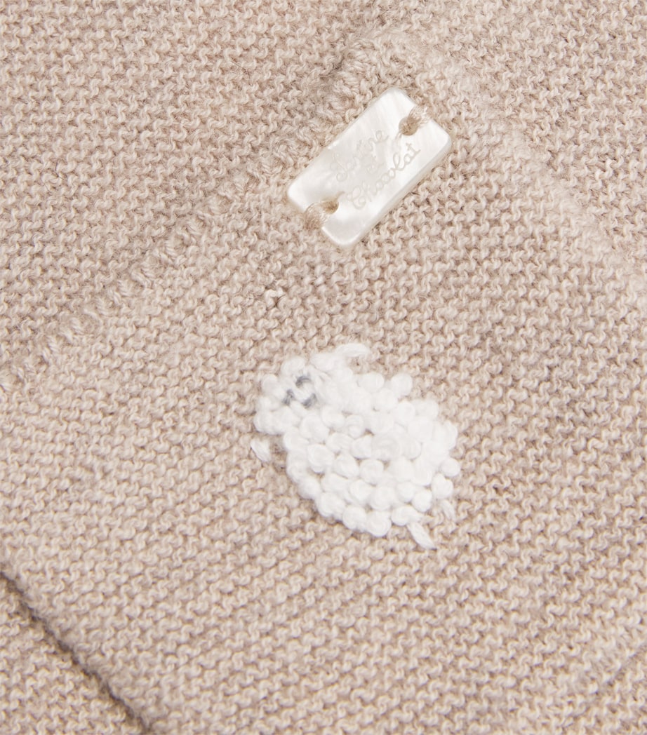 Cotton-Wool-Cashmere Embroidered All-In-One (Newborn-24 Months) 15MOKA MOULIN GRIS Image 3