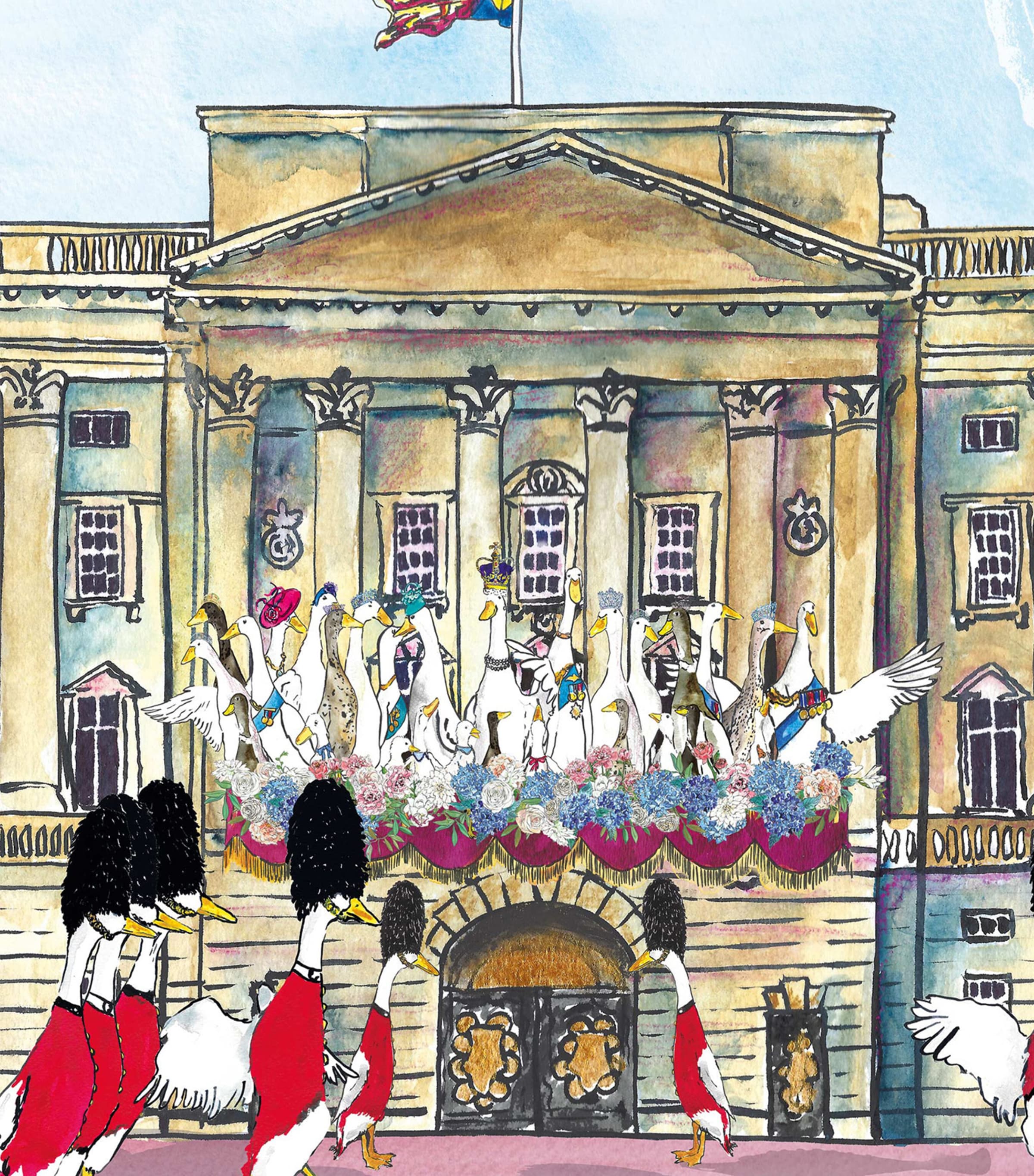 Duckingham Palace Print (42cm x 59cm) MULTI Image 3