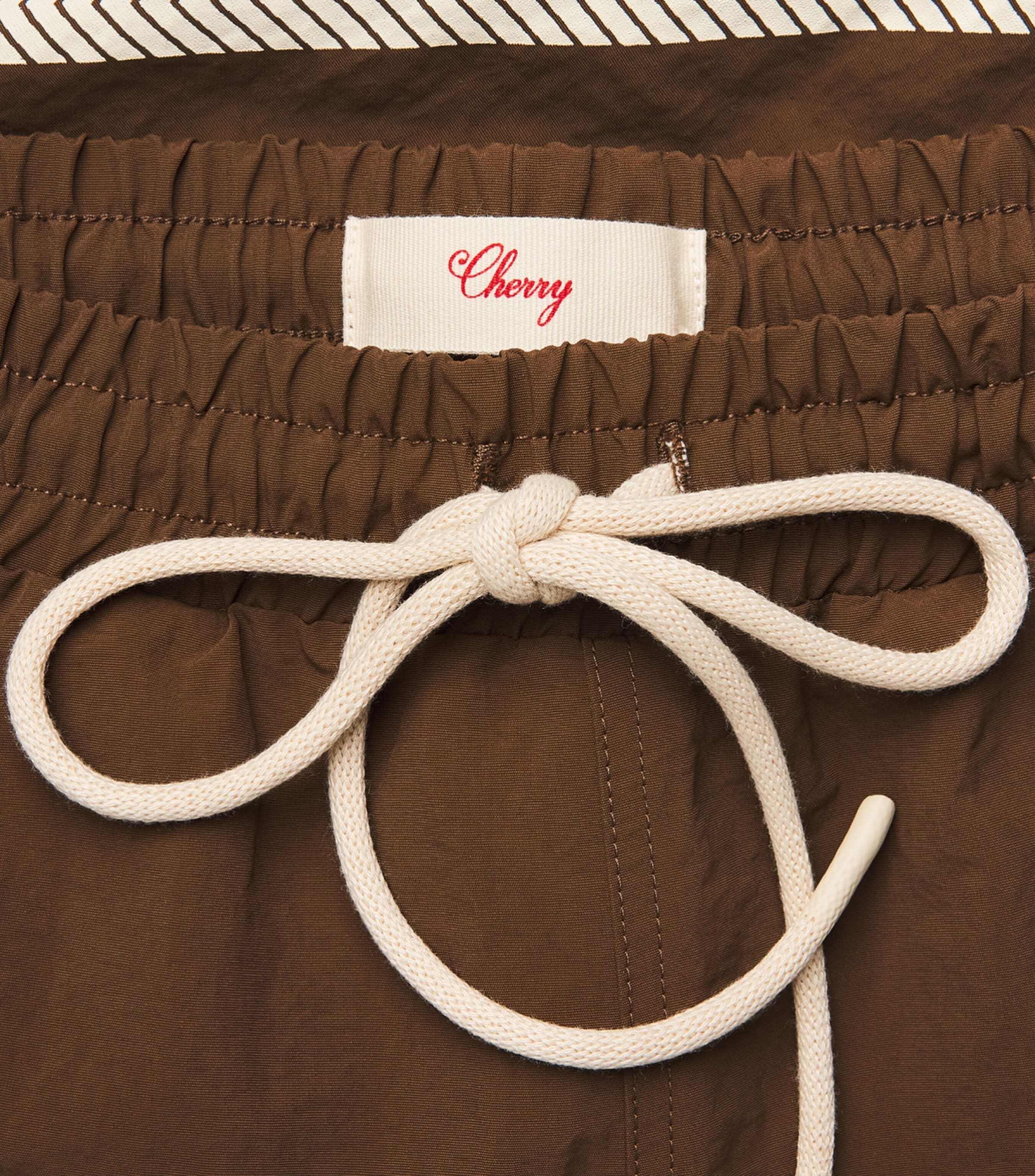 Cherry Los Angeles Mens Logo Running Shorts Brown Image 6