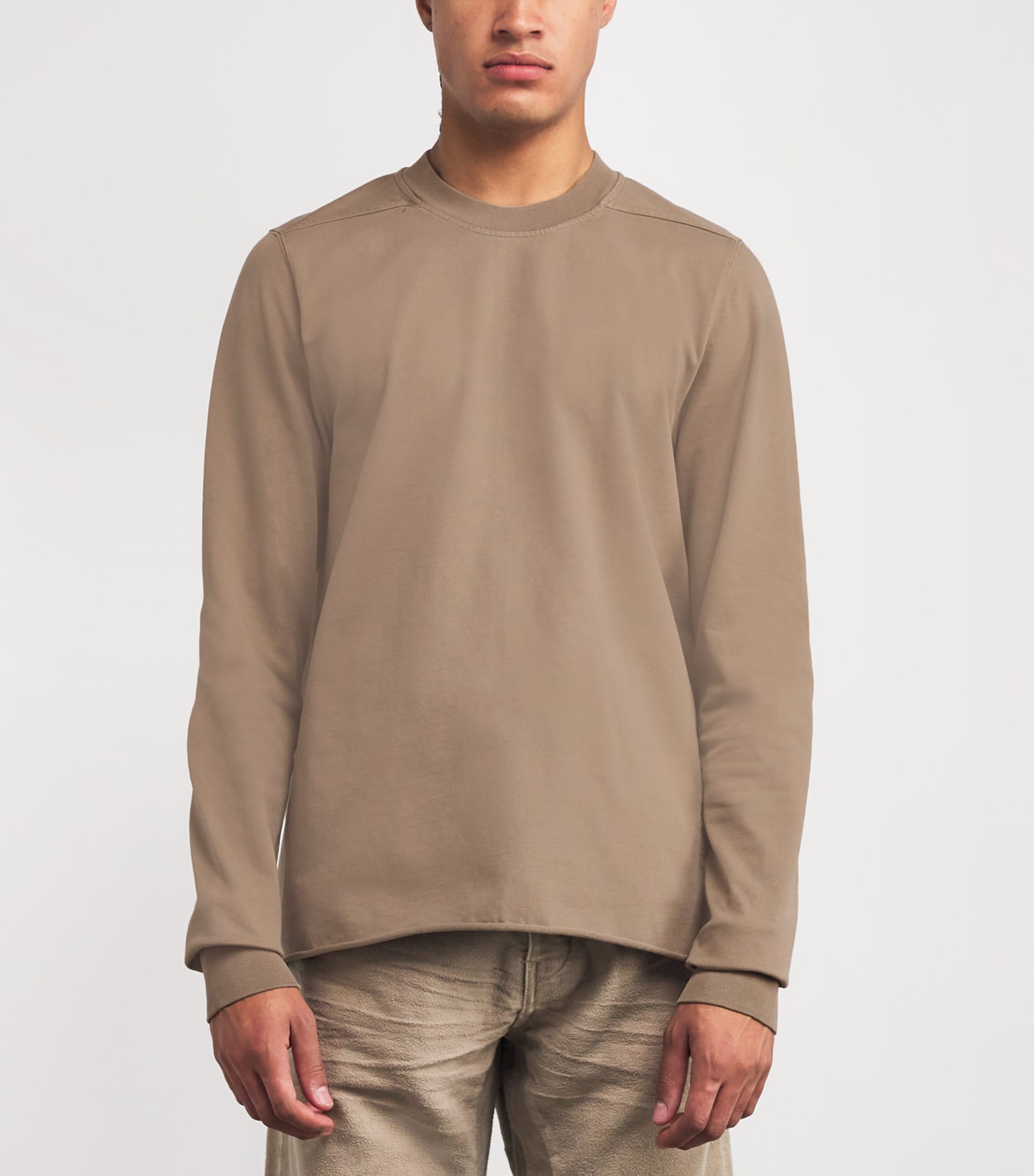 Rick Owens Mens Cotton Sweatshirt Dirty Pearl/ Image 3