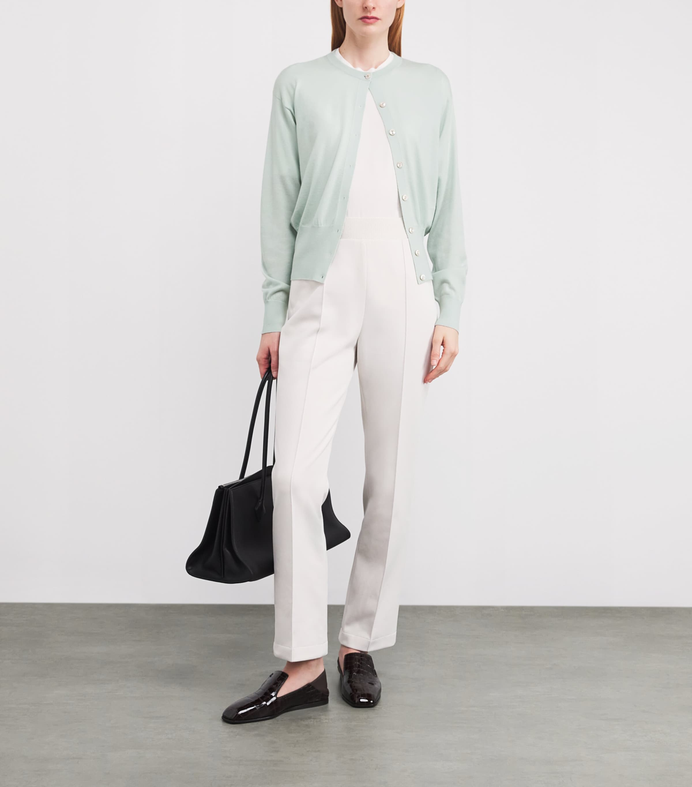 Cashmere Cardigan Z08 LIGHT GREEN Image 2