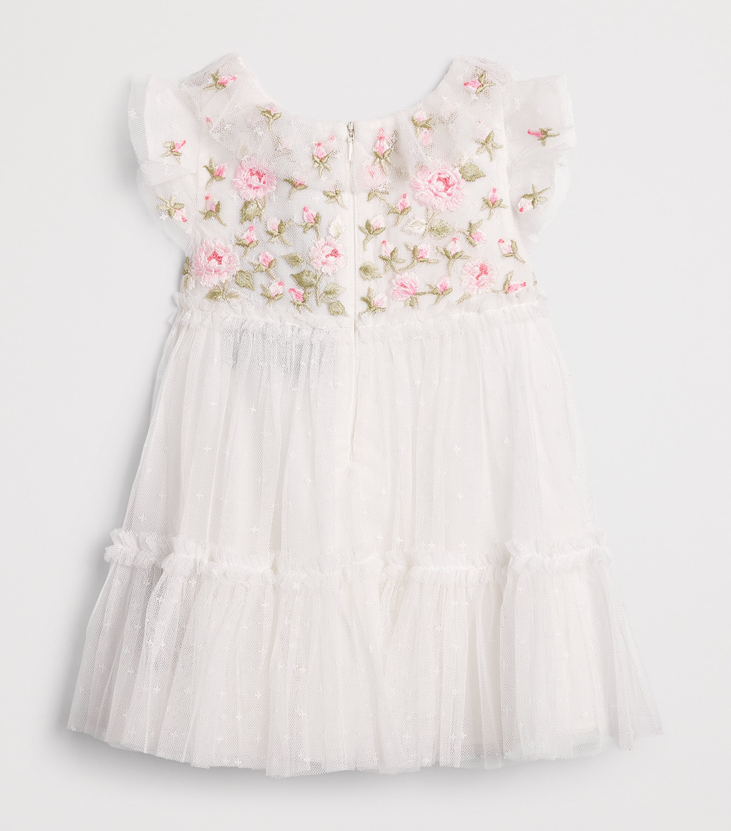 Needle & Thread Rose Bloom Bodice Dress (3-24 Months) Swan White Image 2