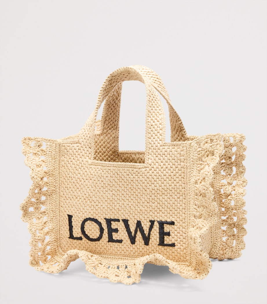 x Paula's Ibiza Raffia Font Tote Bag NATURAL Image 2