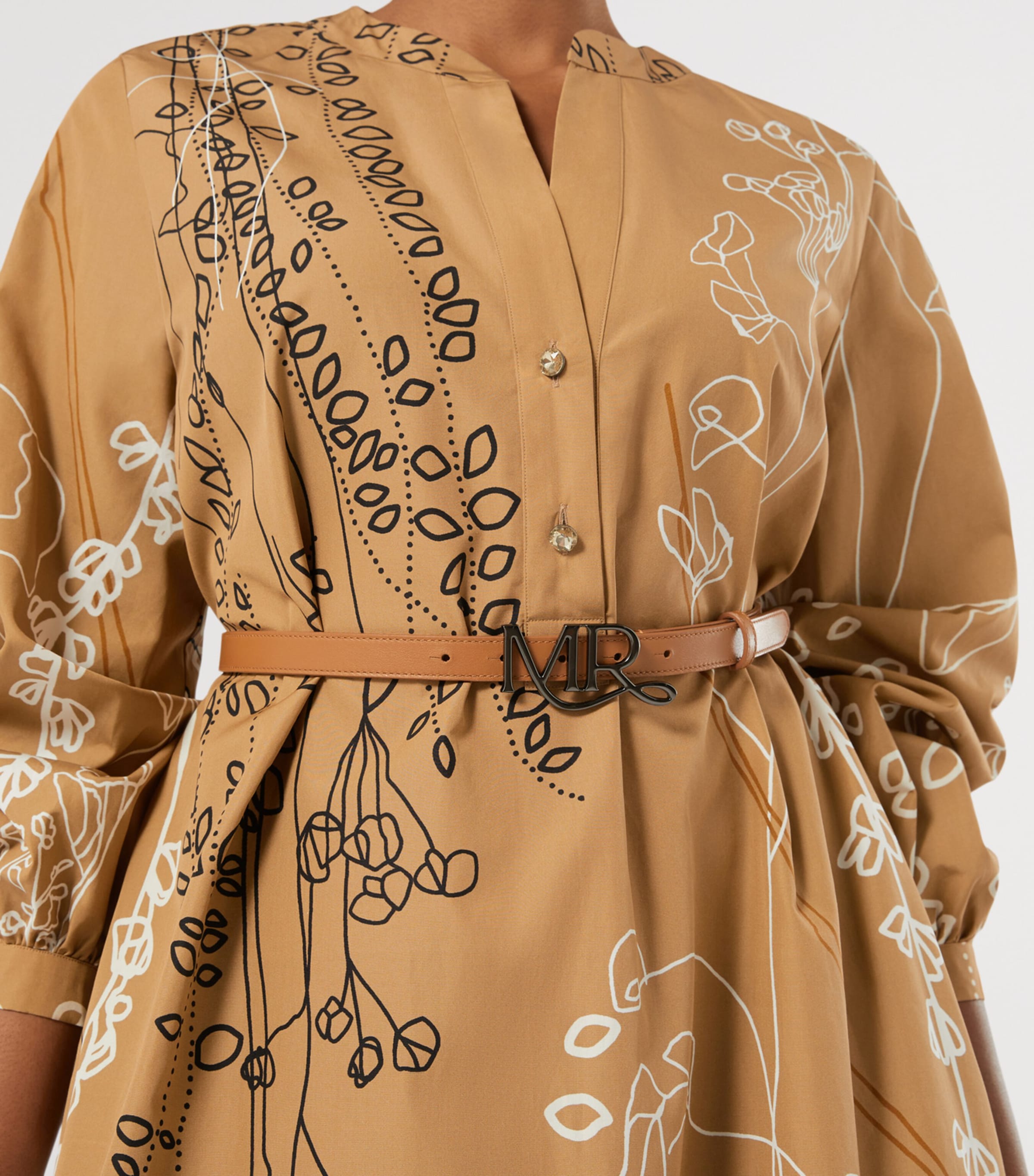 Marina Rinaldi Beige Cotton Printed Maxi Dress | Harrods US