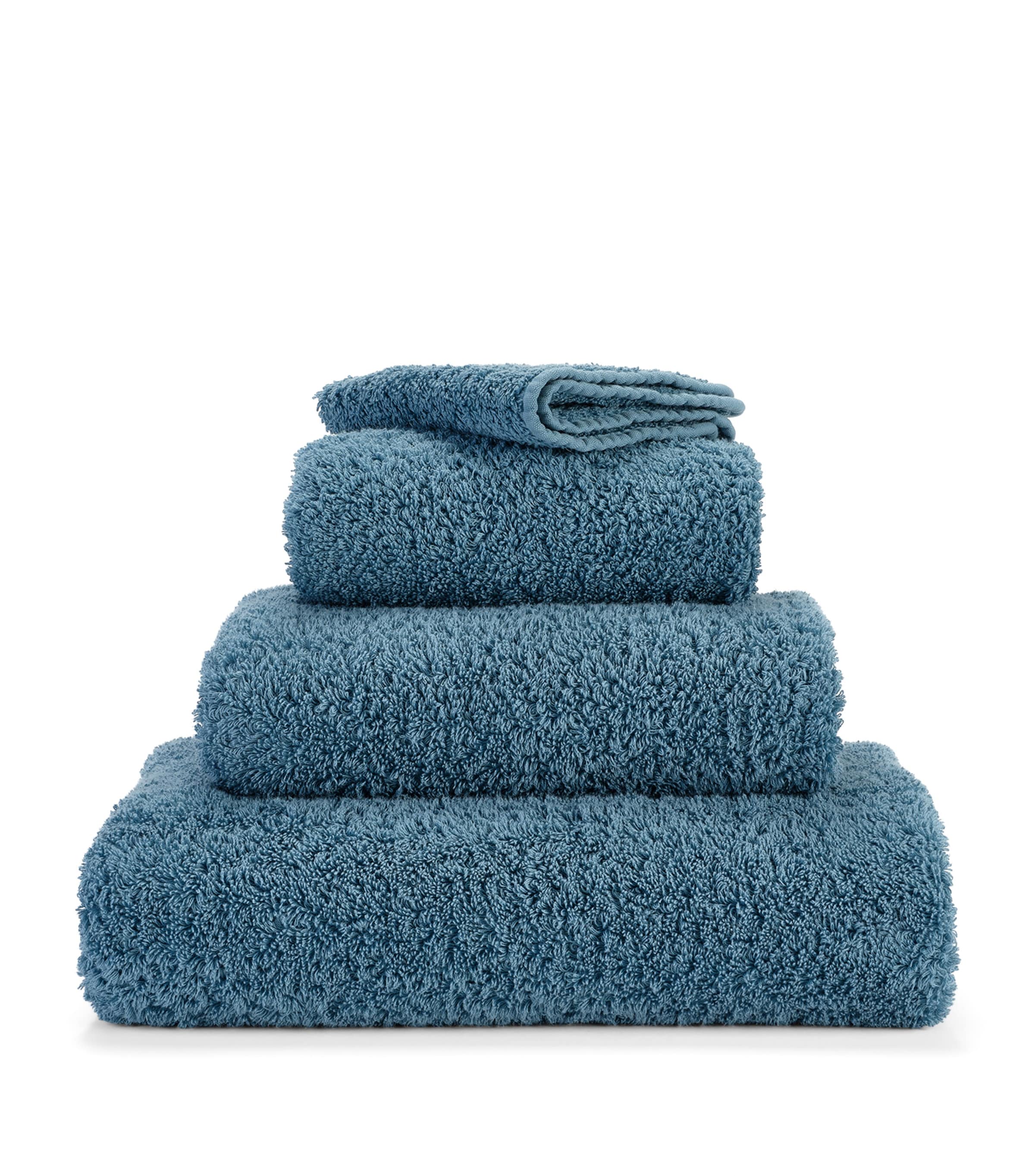 Abyss & Habidecor Egyptian Cotton Super Pile Bath Sheet (105cm x 80cm) Blue Stone Image 1