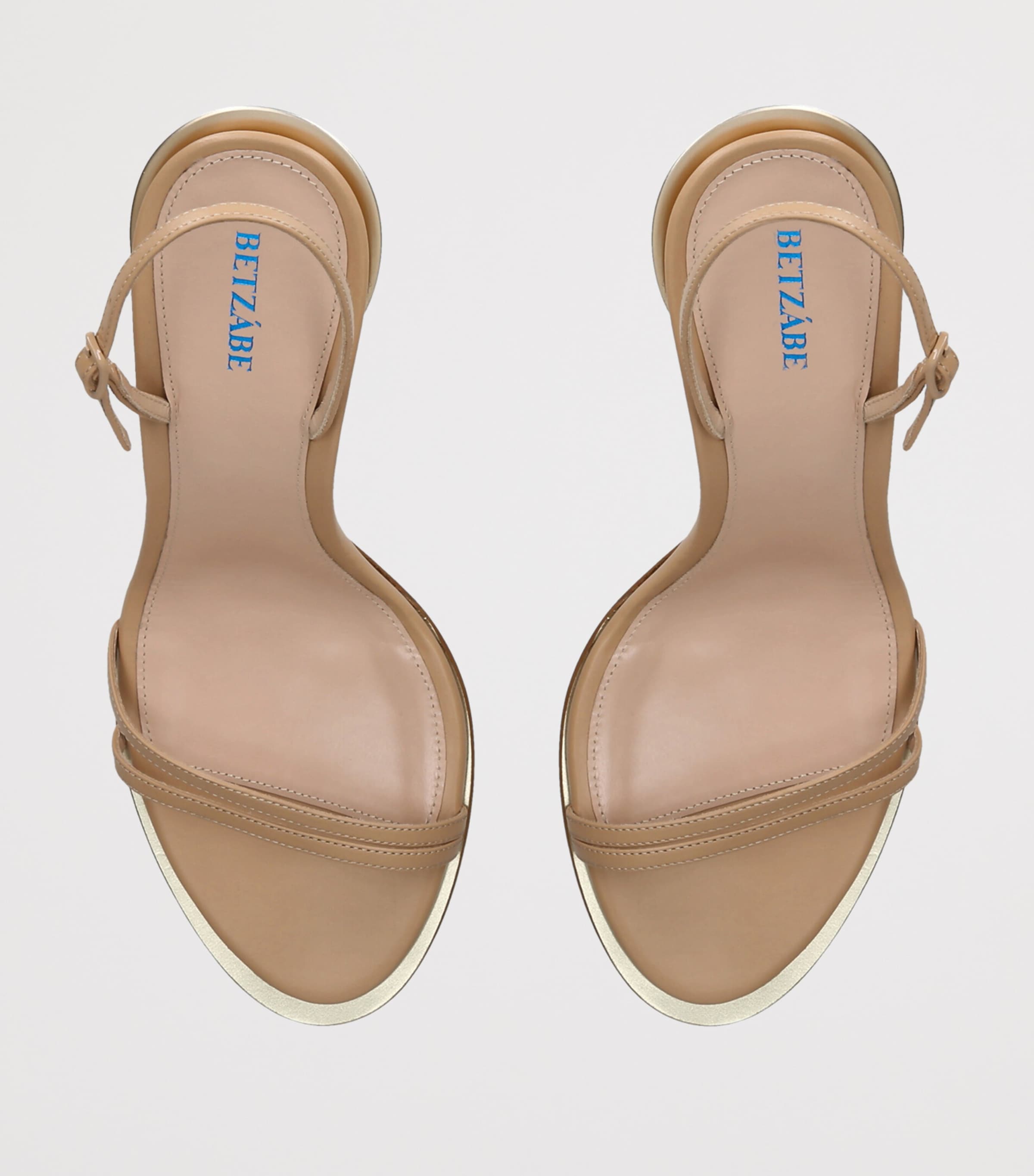 BETZÁBE Leather Bianca Slingback Sandals 100 Blush Image 3