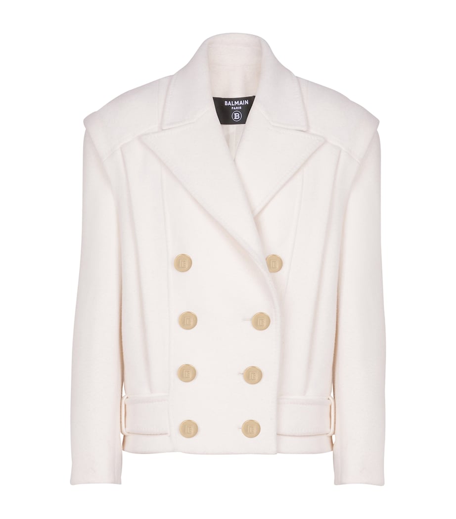 Wool-Cashmere Pea Coat 0FA BLANC Image 1