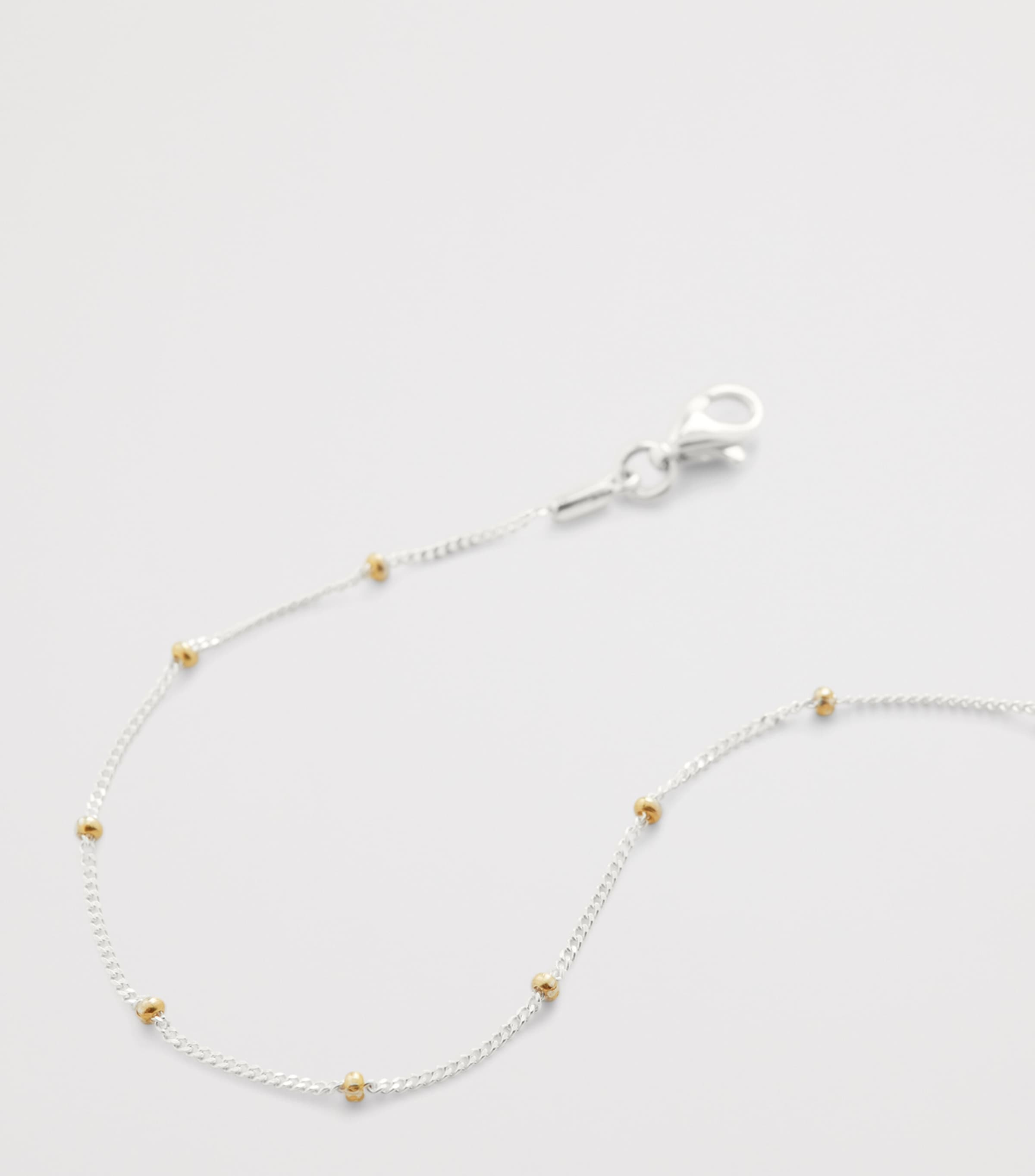 Monica Vinader Sterling Silver Mixed Metal Beaded Chain Bracelet Sterling Silver Image 2