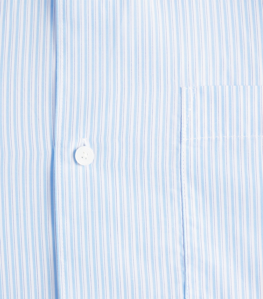 FRAME Mens Relaxed Stripe Shirt Blue Stripe Image 6