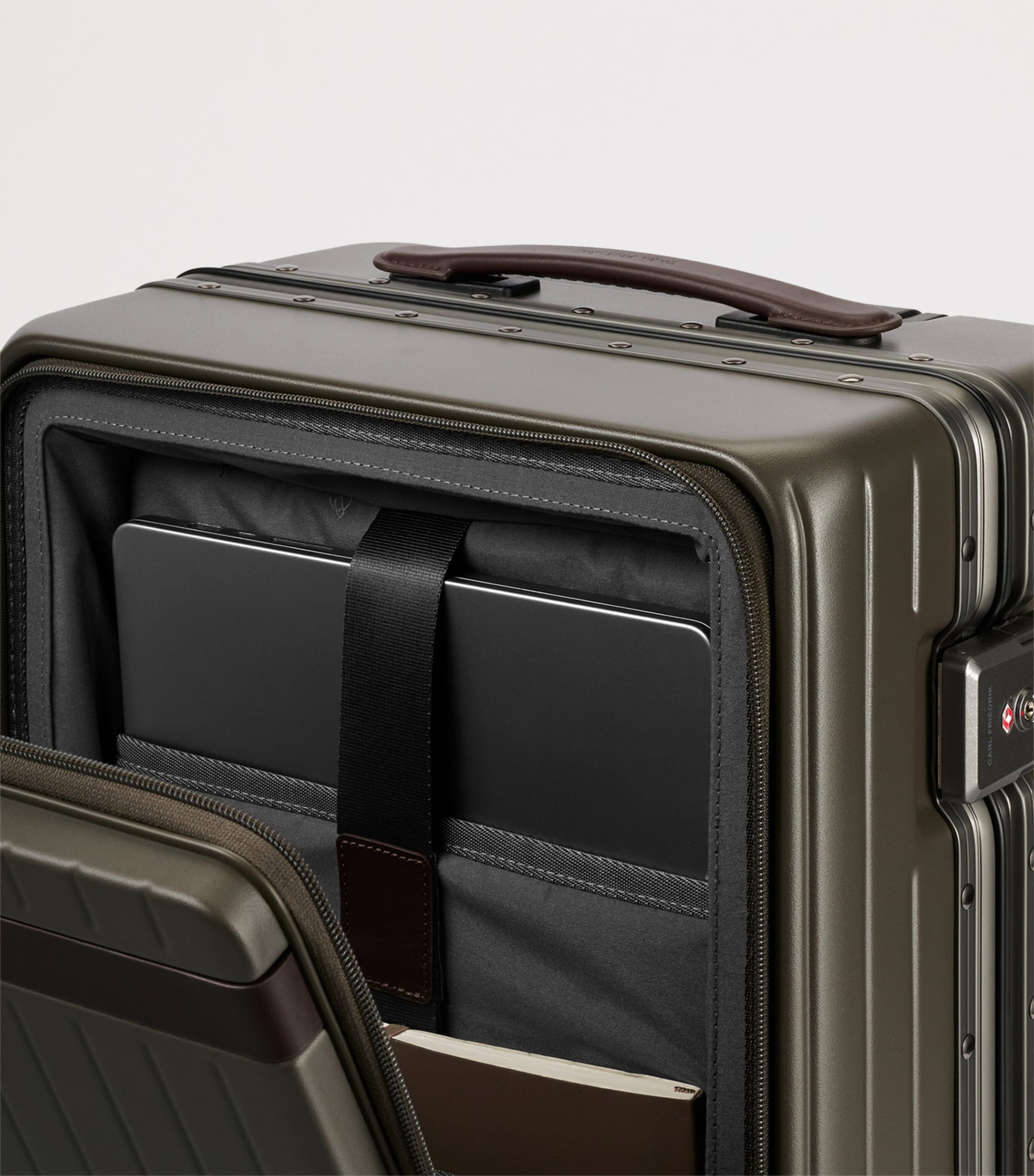 Carl Friedrik The Carry-On X Suitcase (55cm) Olive Image 8