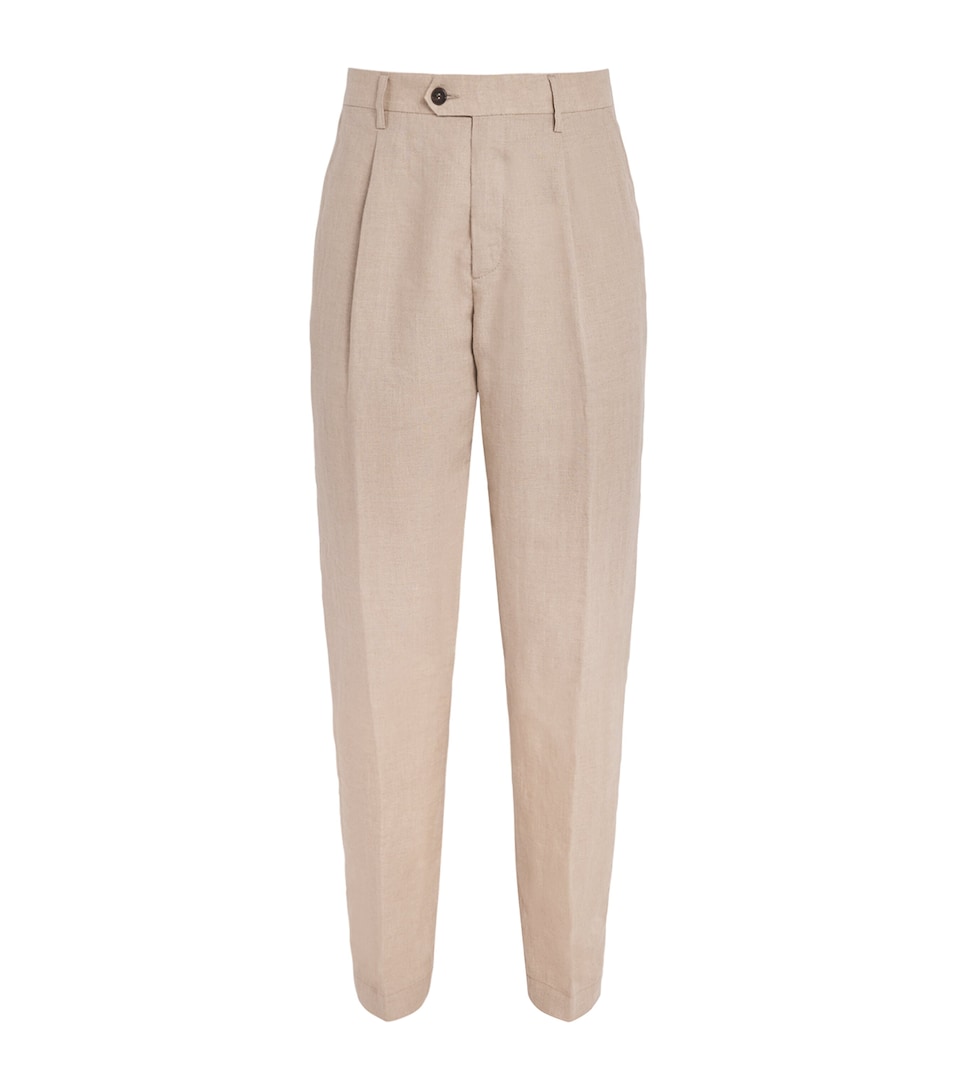 x Harrods Linen Tailored Trousers