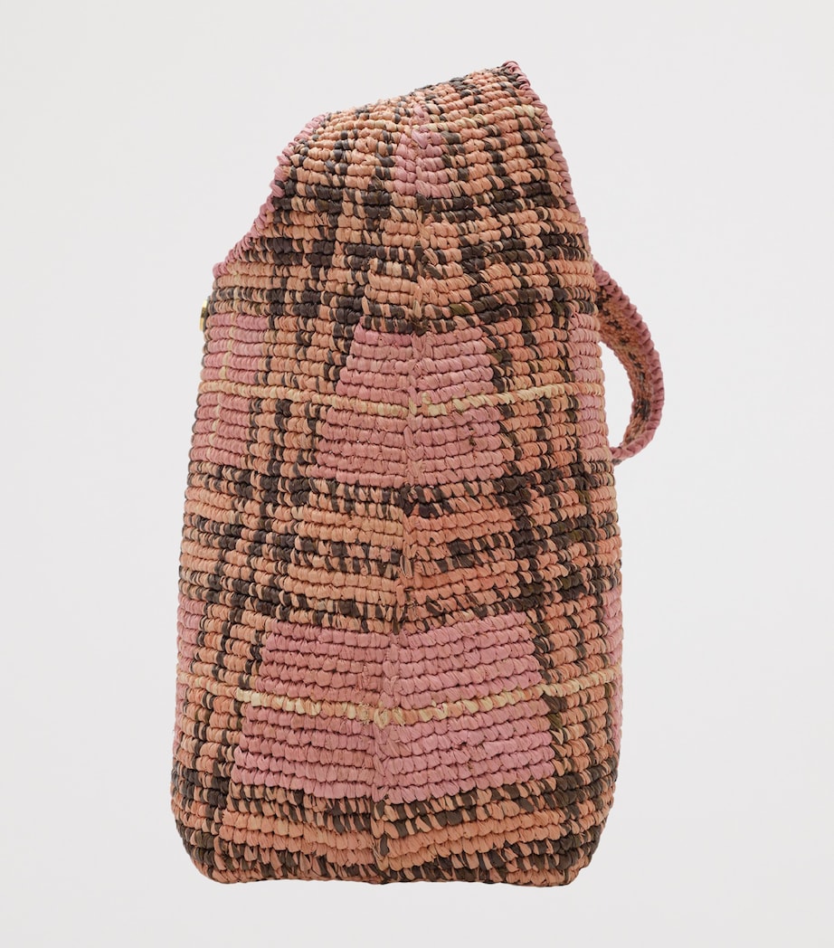Burberry Raffia Margate Shoulder Bag Pink Image 2