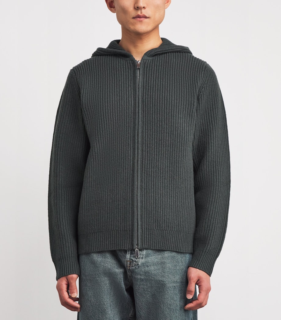 Merino Wool Saisak Hoodie DARK EVERGREEN Image 3