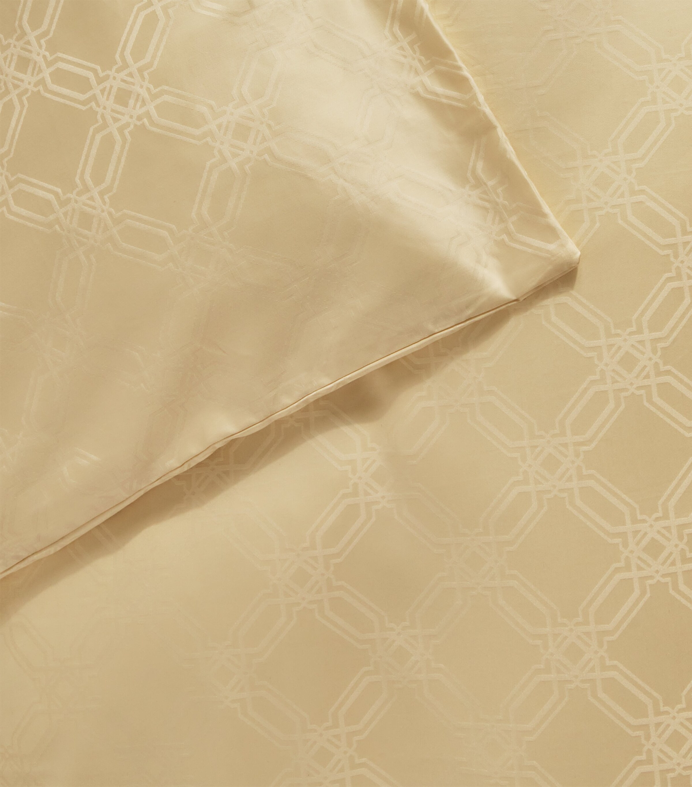 Harrods of London Halsey Square Pillowcase Pair (65cm x 65cm) White Image 3
