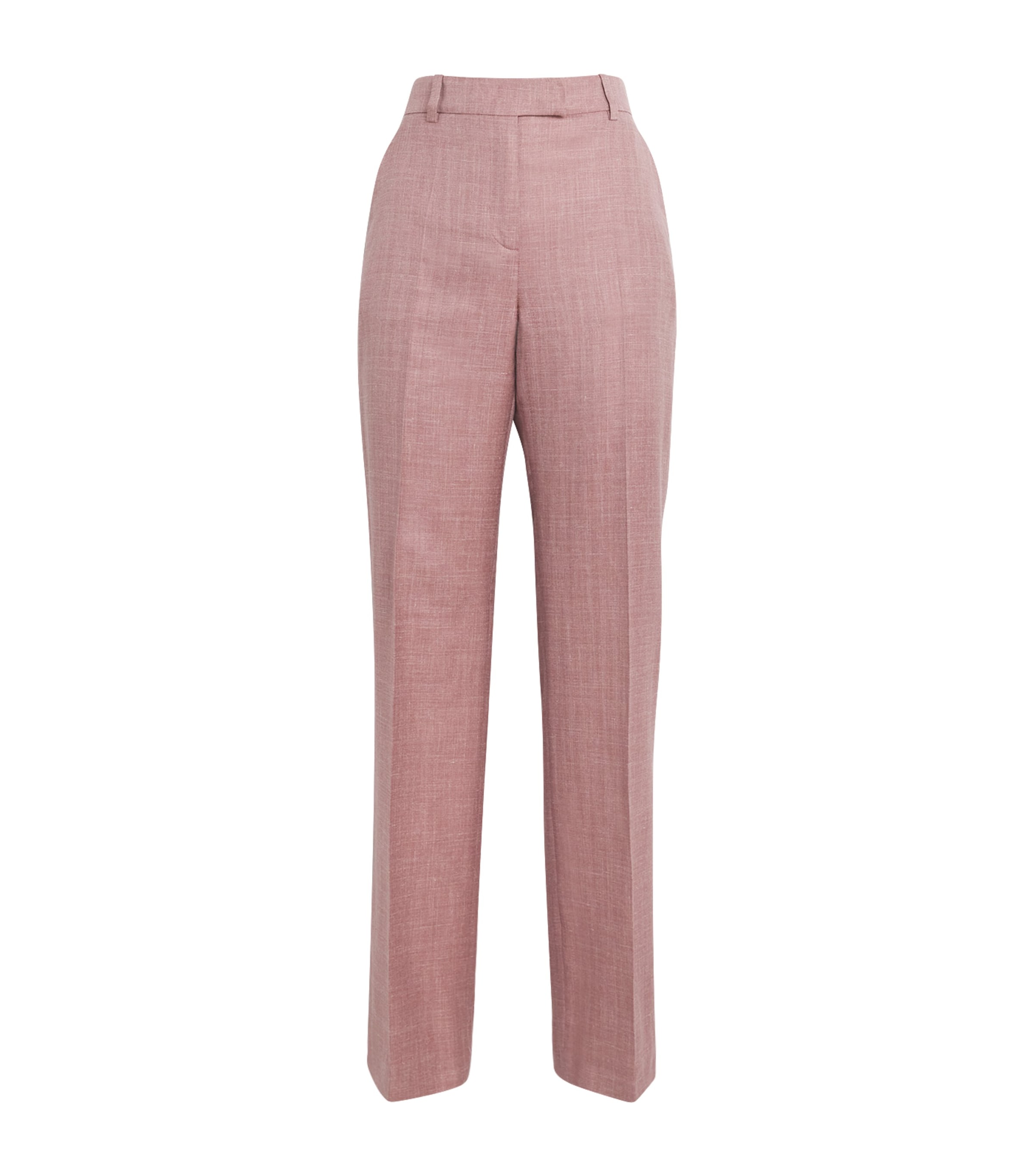 ELEVENTY WOOL-SILK-LINEN STRAIGHT TROUSERS