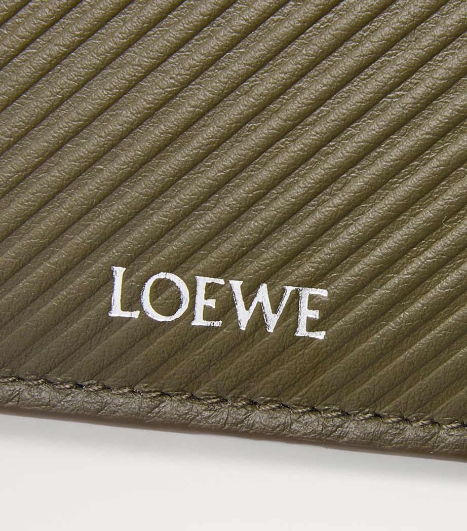 Textured Leather Bifold Wallet DARK KHAKI GREEN Image 5