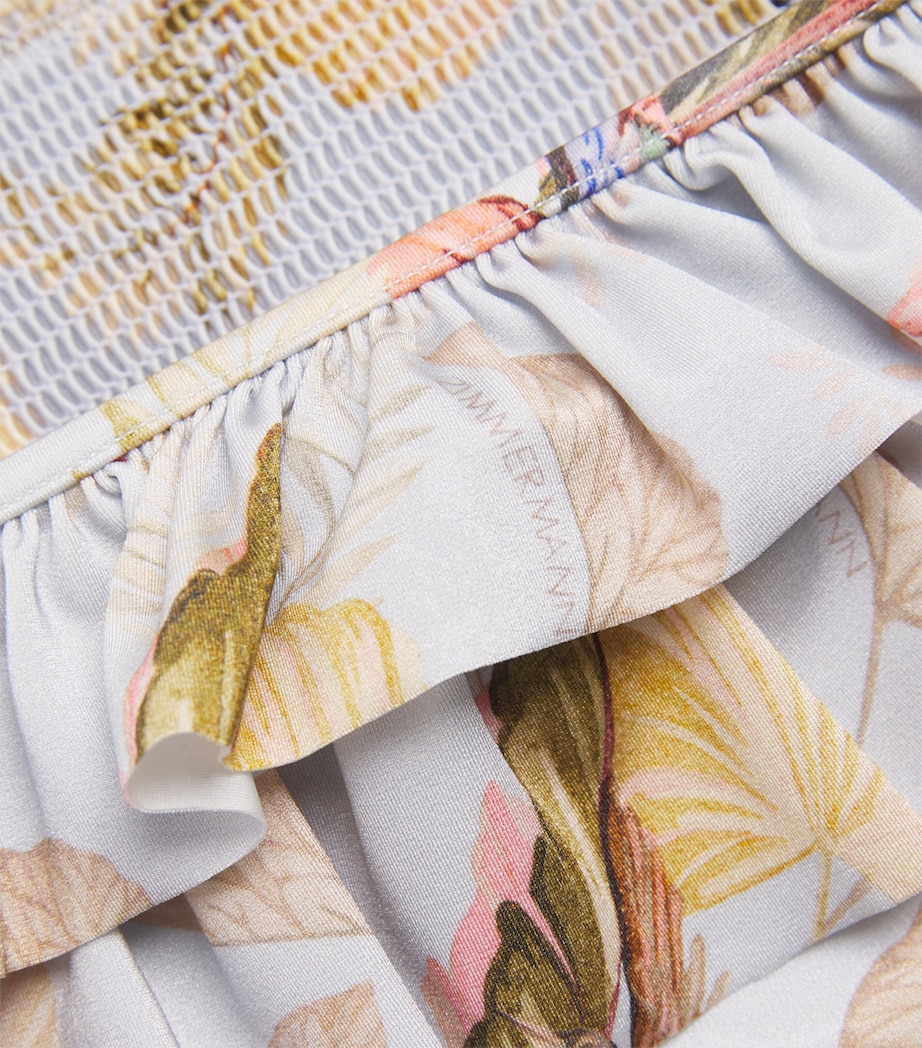 Rhiannon Kids Shirred Bikini (2-12 Years) AQUA PAM FLORAL Image 3