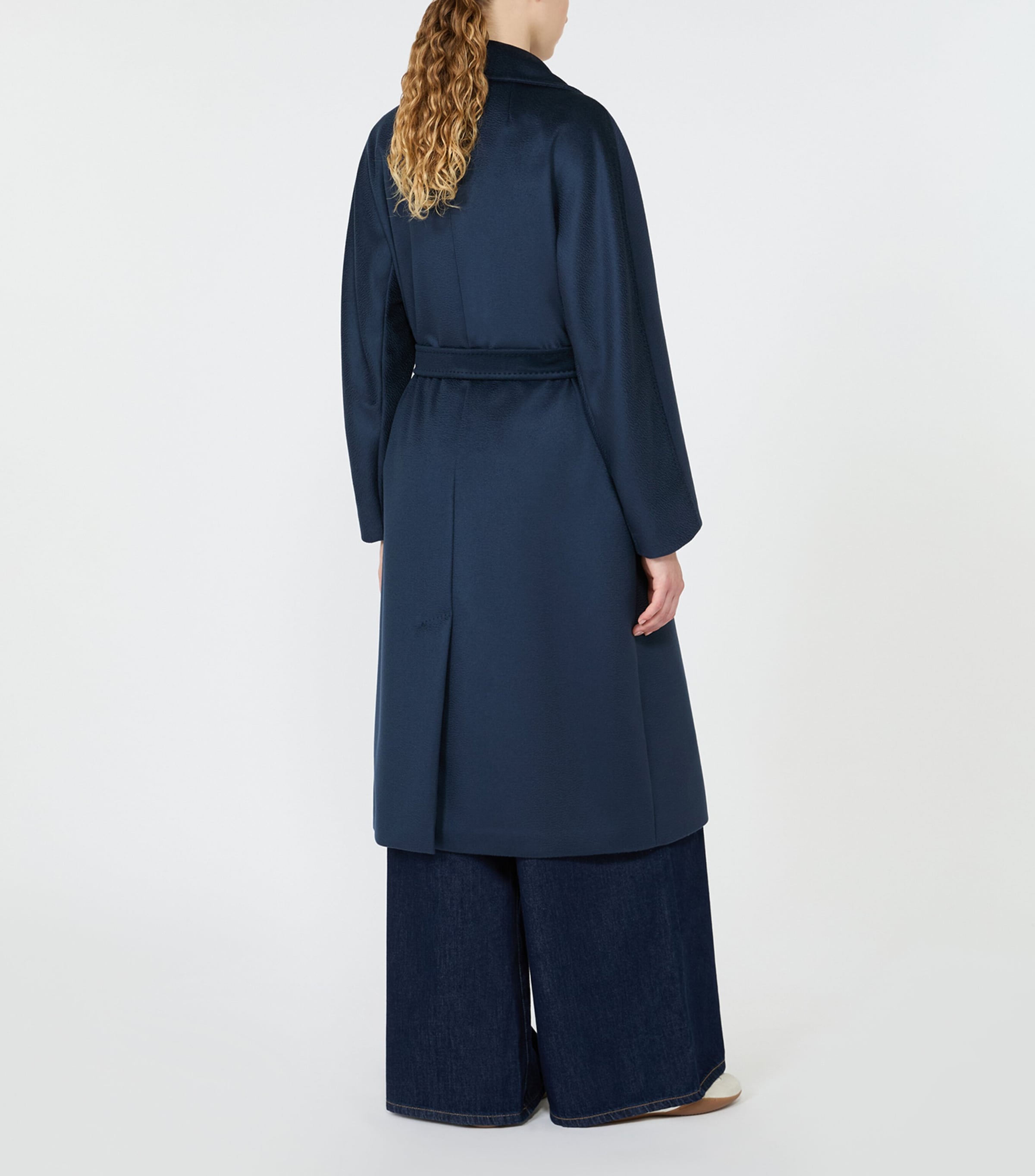 Weekend Max Mara Womens Wool Double-Breasted Coat Ultramarine Image 4