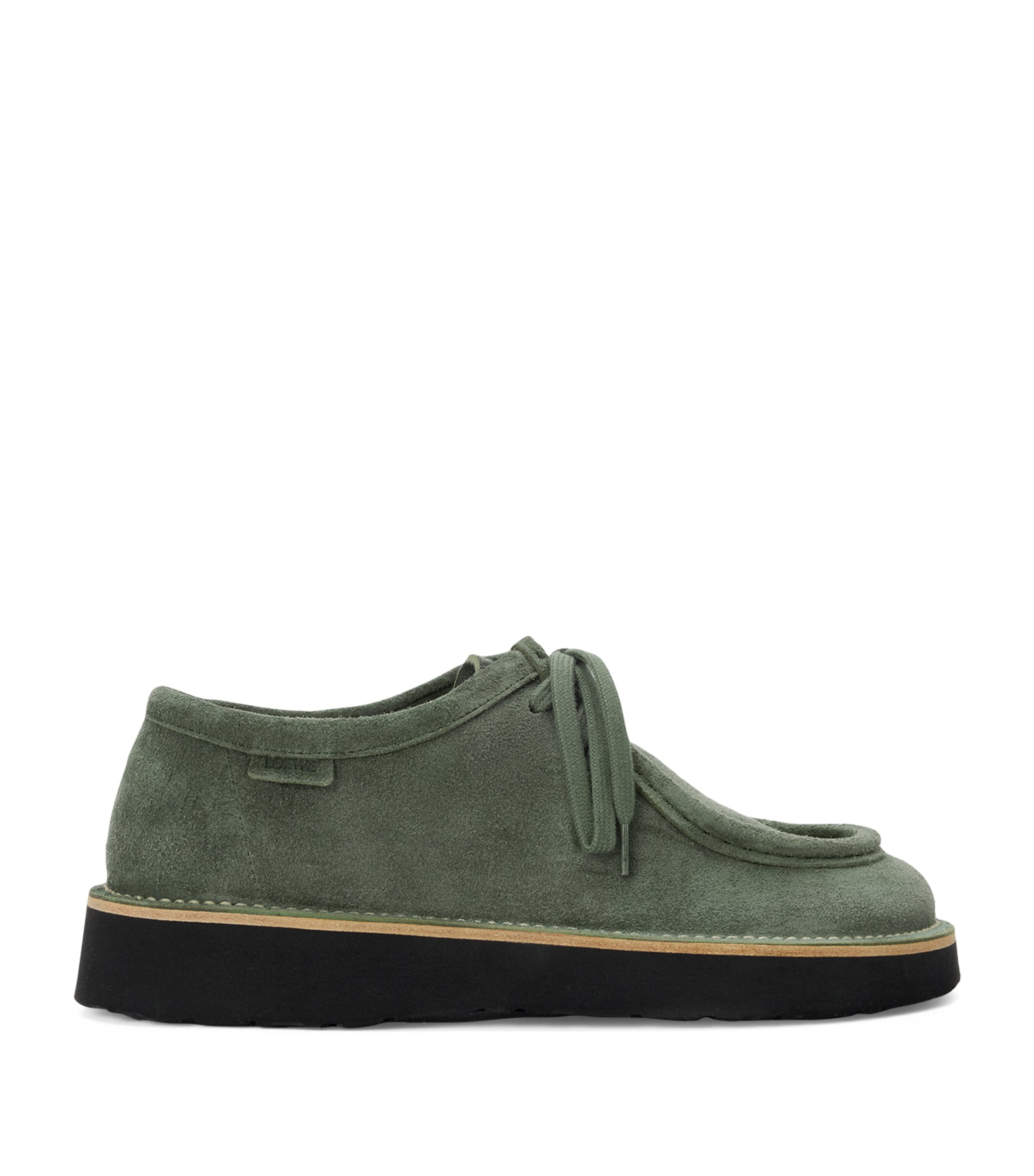 Suede Wide-Toe Faro Shoes SAGE Image 1