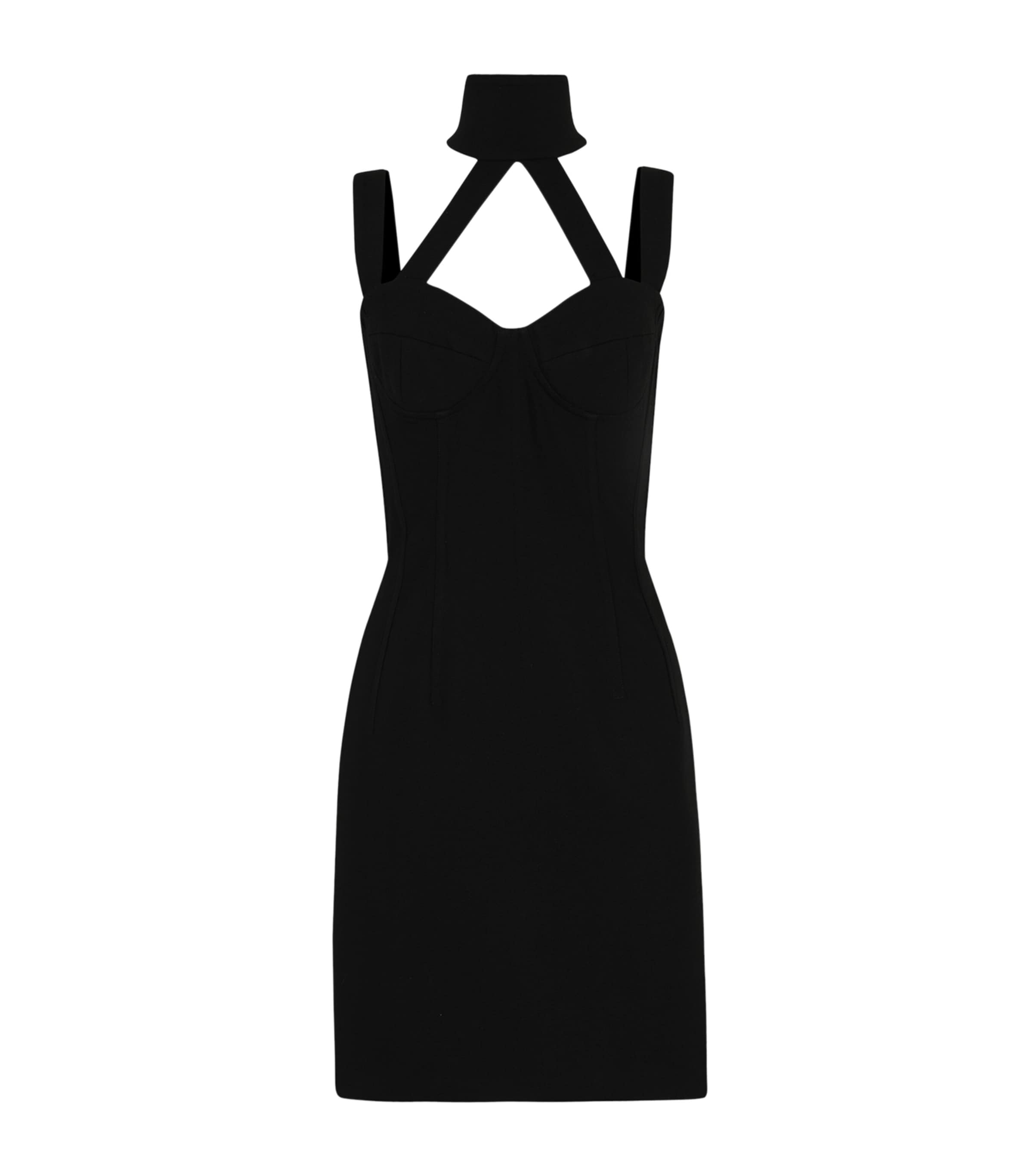 Dolce & Gabbana Sleeveless Stretch Sablé Bustier Minidress