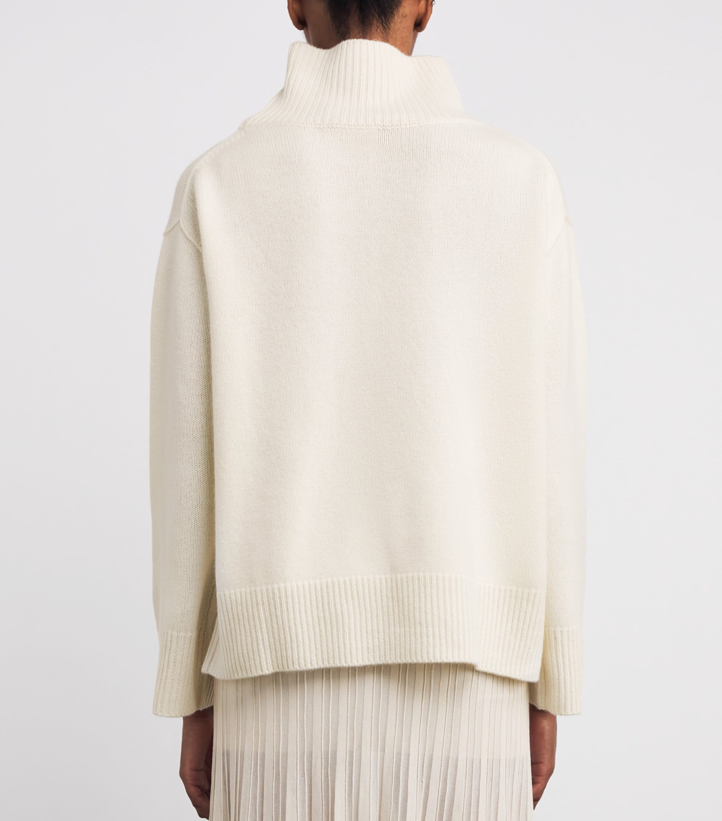 Cashmere Rollneck Boyfriend Sweater FEATHER WHITE Image 4