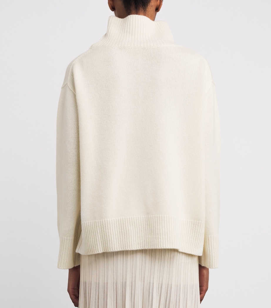 Cashmere Rollneck Boyfriend Sweater FEATHER WHITE Image 4