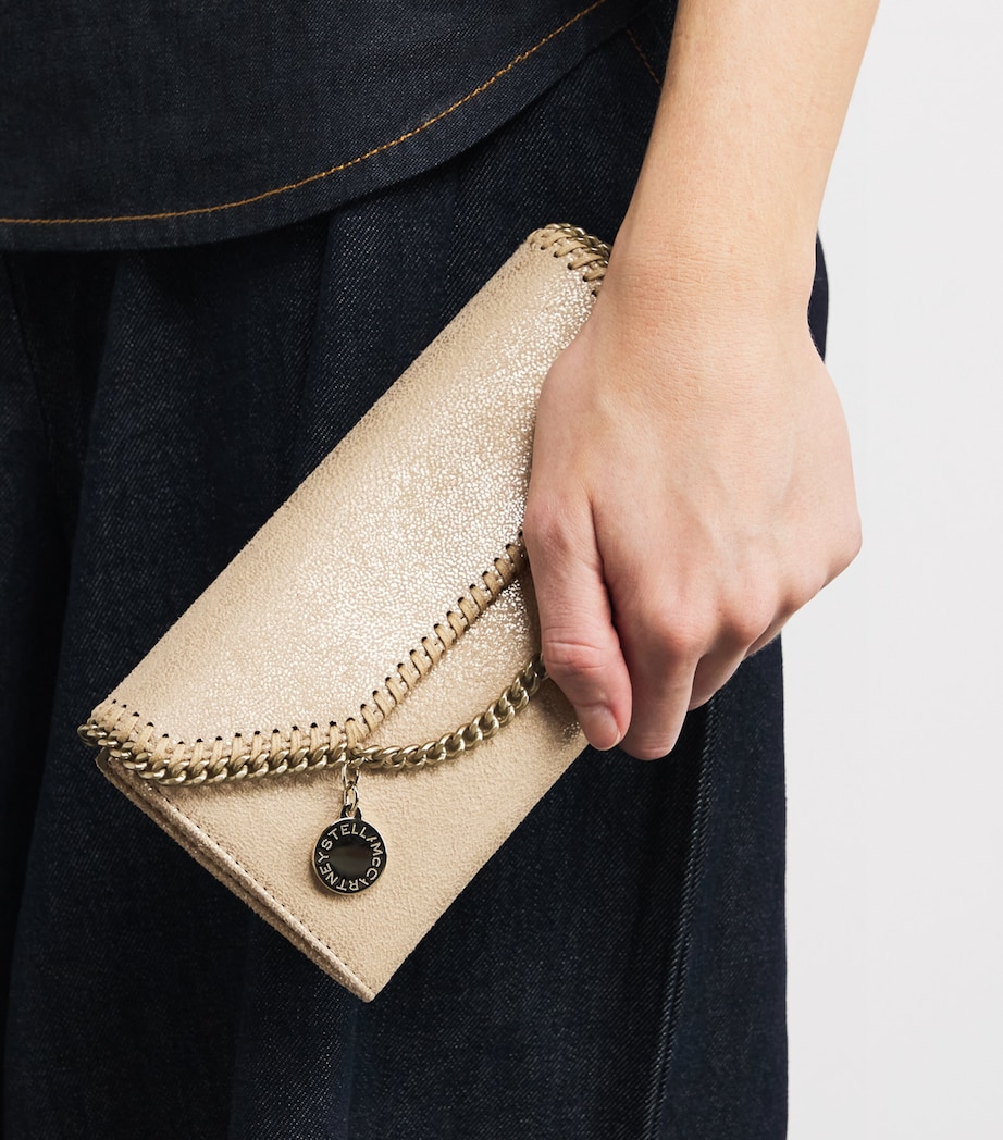 Faux Leather Falabella Chain Wallet T701 GOLD Image 2