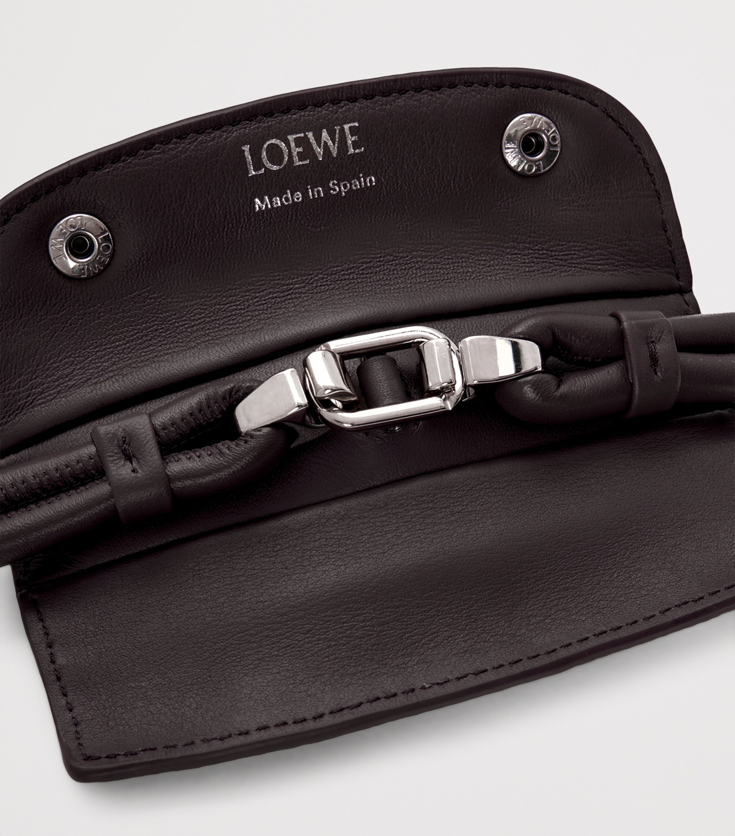 LOEWE Medium Leather Madrid Shoulder Bag Dark Ebony Image 16
