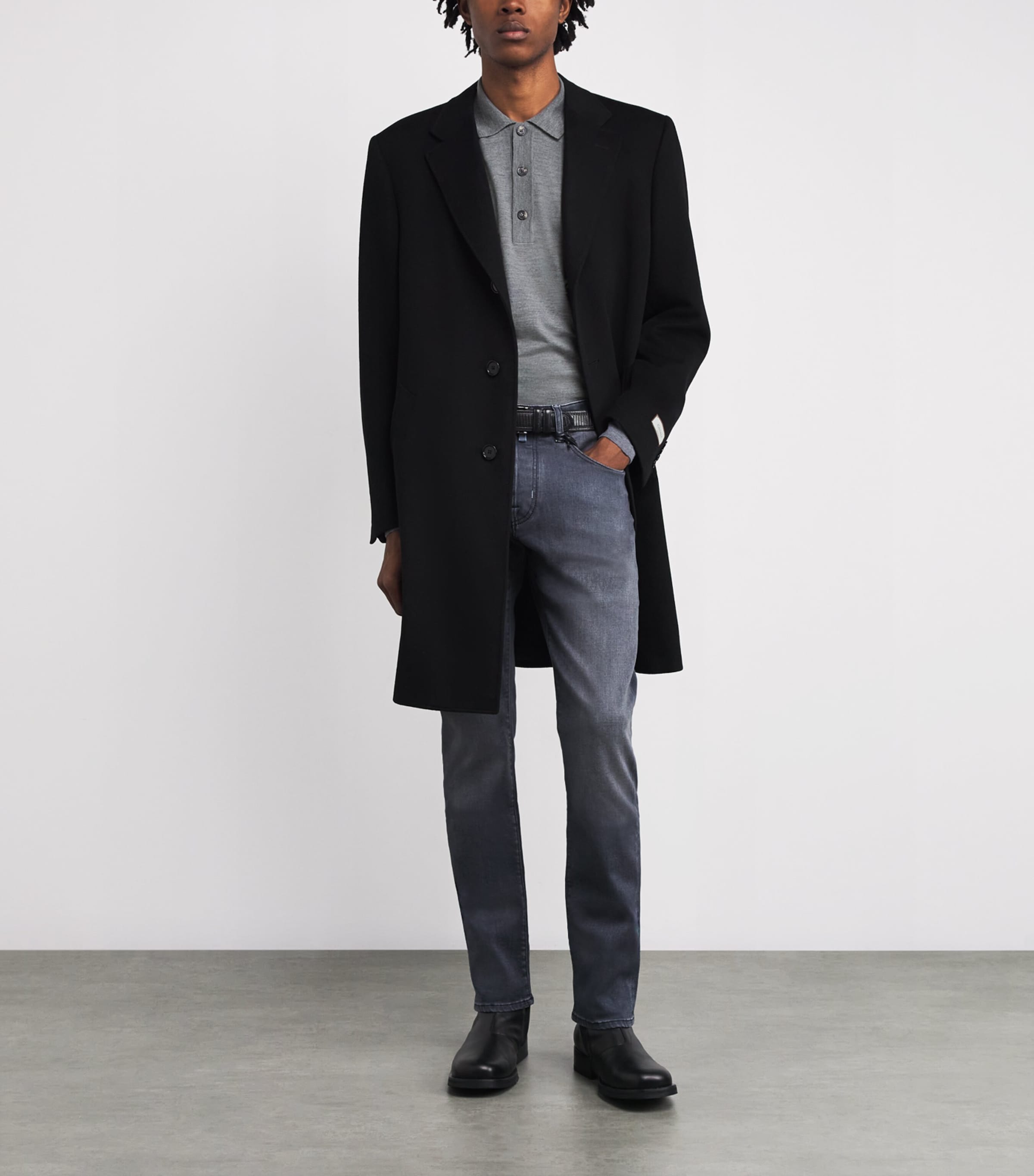 Cashmere-Silk Polo Sweater B977 Image 2