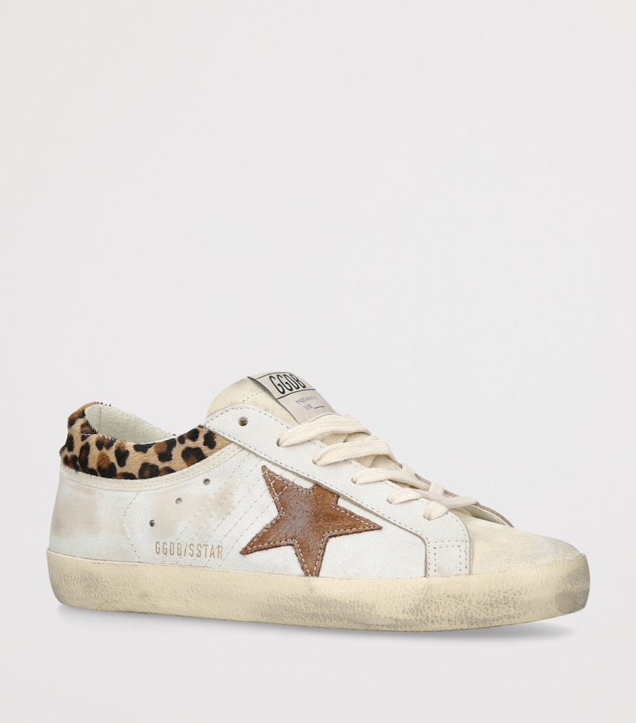 Golden Goose Womens Leather Super Star Sneakers White/comb Image 3