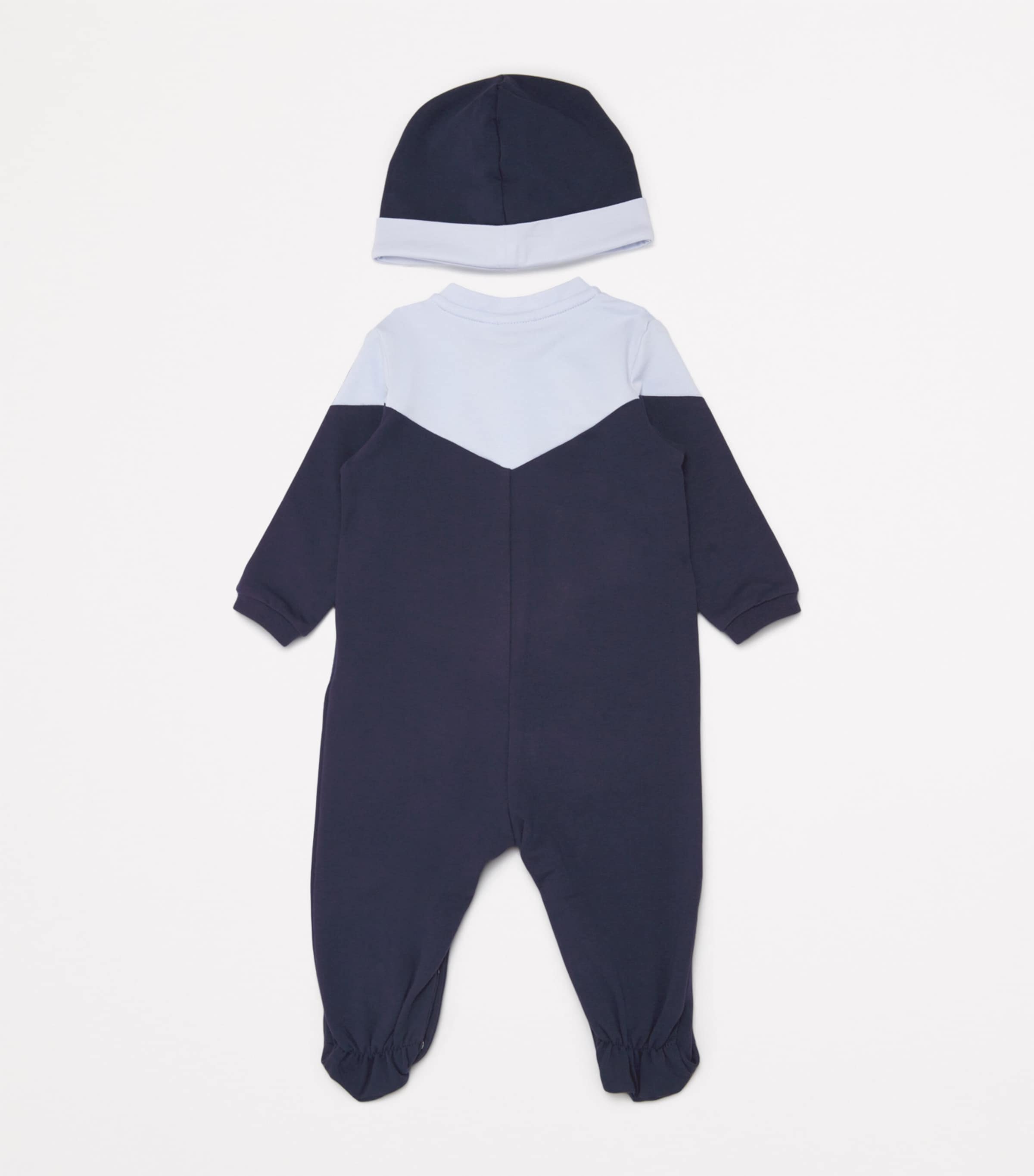 BOSS Kidswear Cotton All-In-One and Hat Set (1-18 Months) Navy Image 3