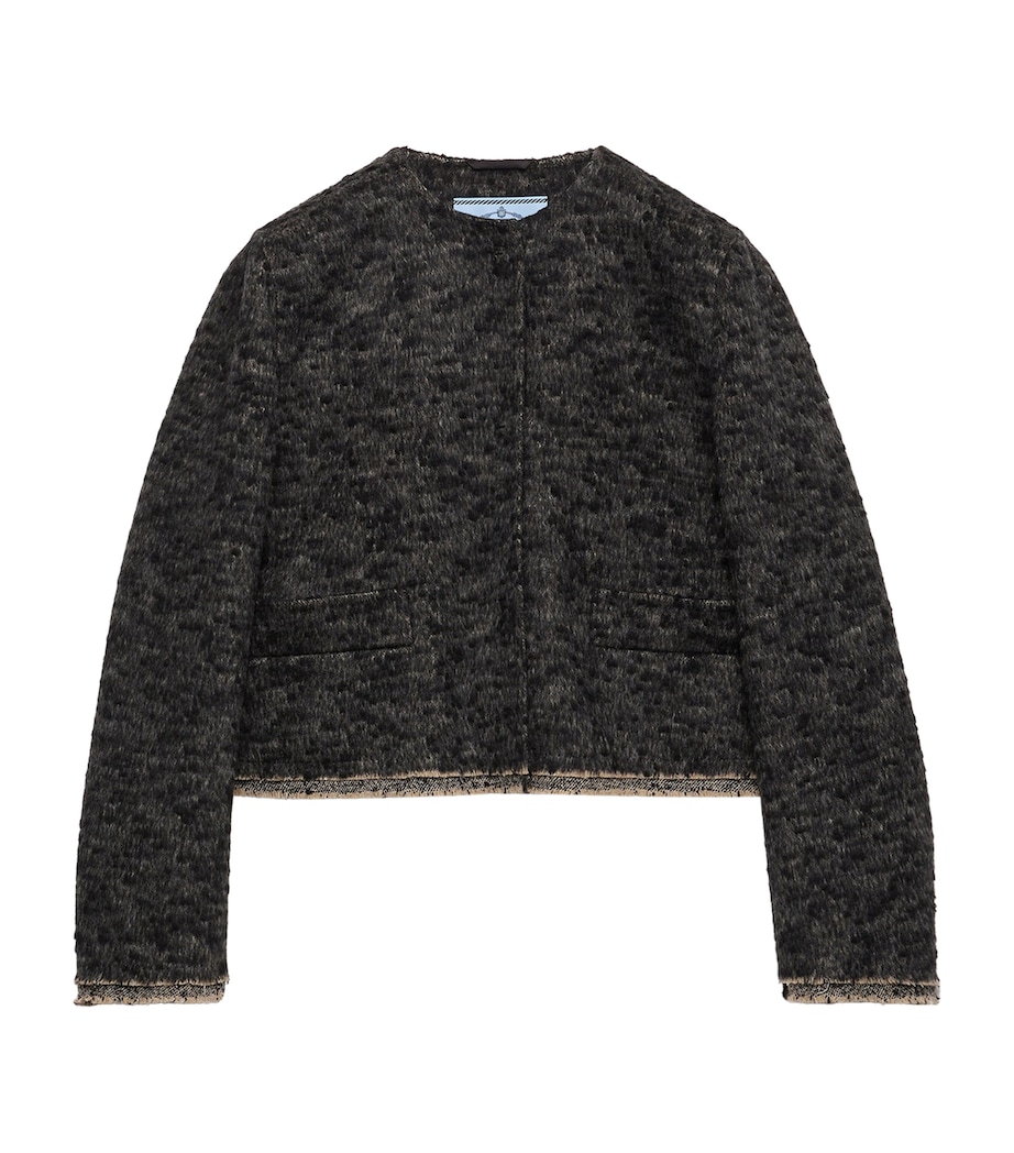 Wool-Blend Double Tweed Jacket F0308 Image 1