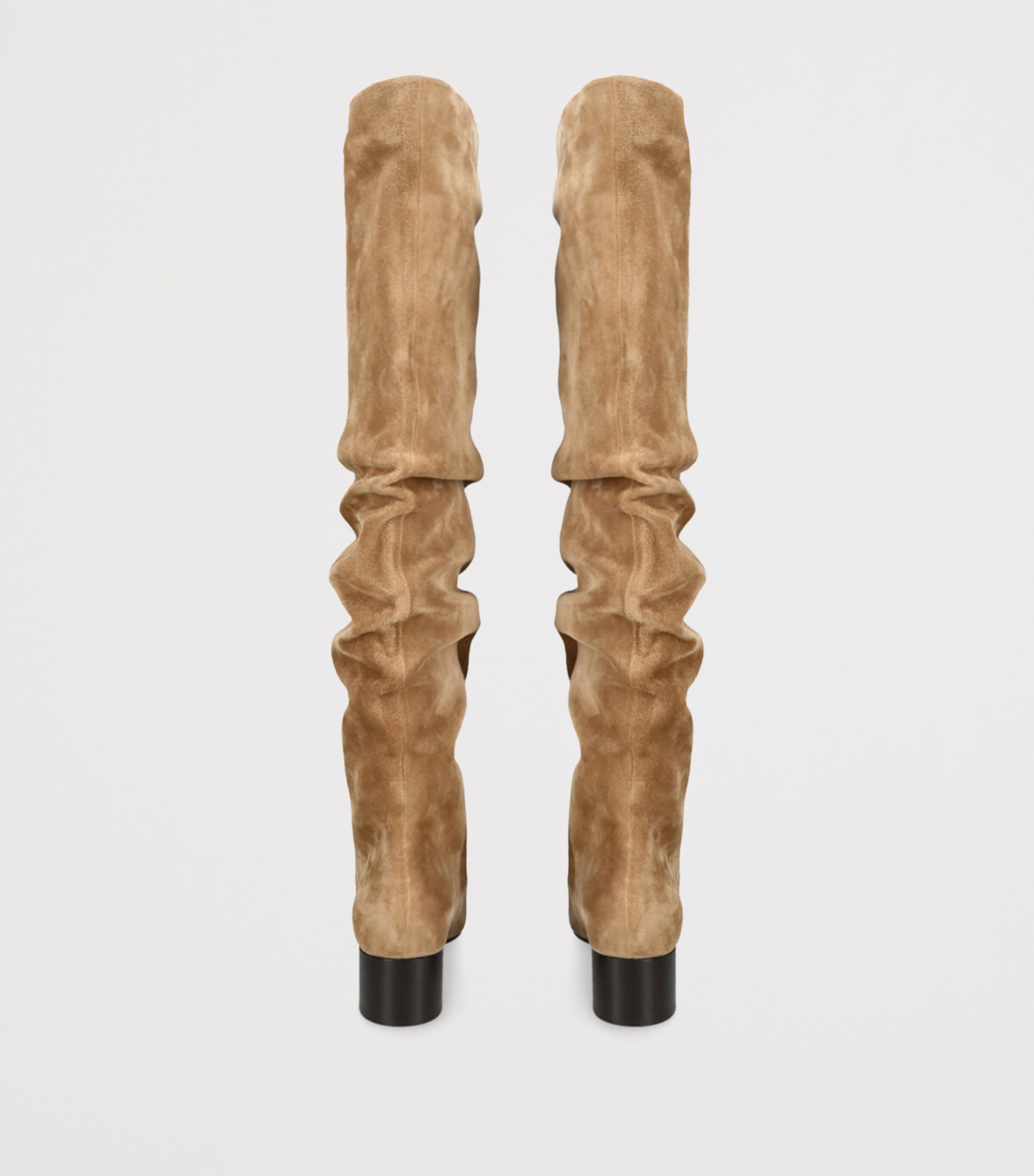 Khaite Suede Andee Over-The-Knee Boots 40 Taupe Image 2