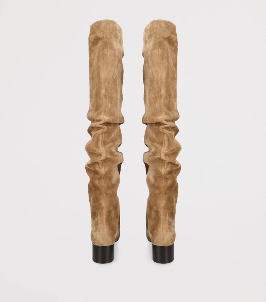 Suede Andee Over-The-Knee Boots 40 TAUPE Image 2