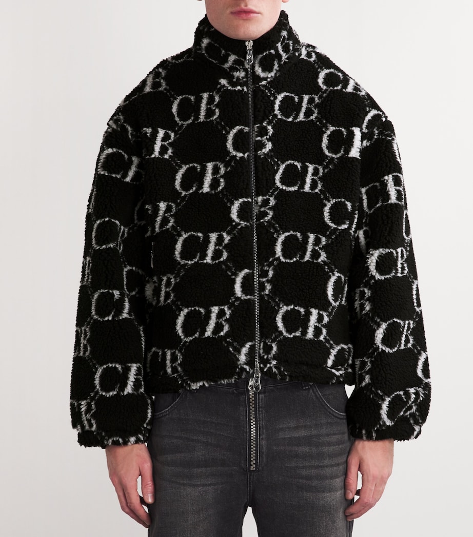 Monogram Fleece Jacket BLACK 000 Image 3