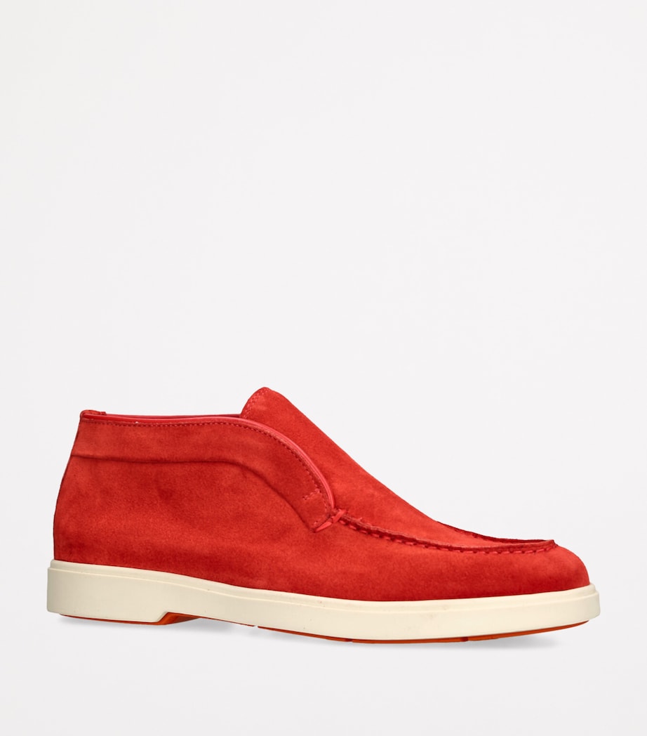 Suede Andvari Ankle Boots RED Image 3