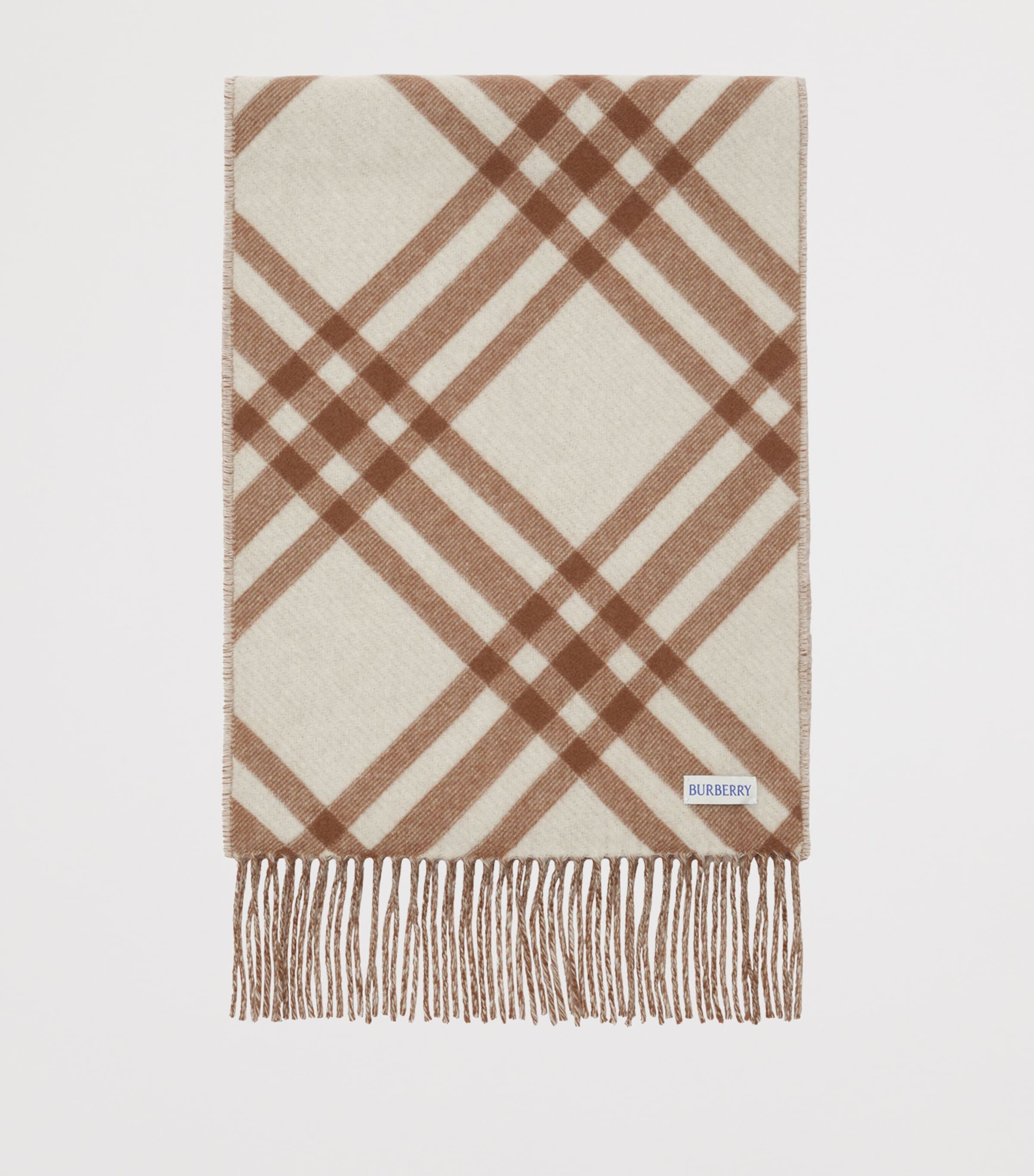 Burberry Brown Cashmere Check Scarf | Harrods US