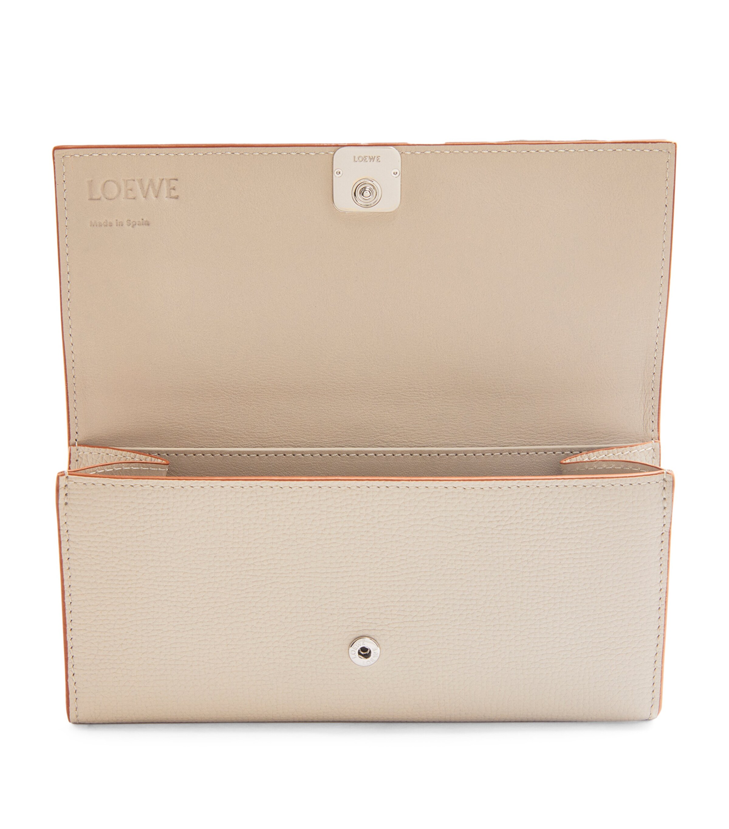 LOEWE Calfskin Anagram Continental Wallet Light Ghost Image 4