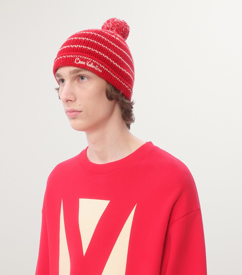 Wool Pom-Pom Beanie RHM Image 5