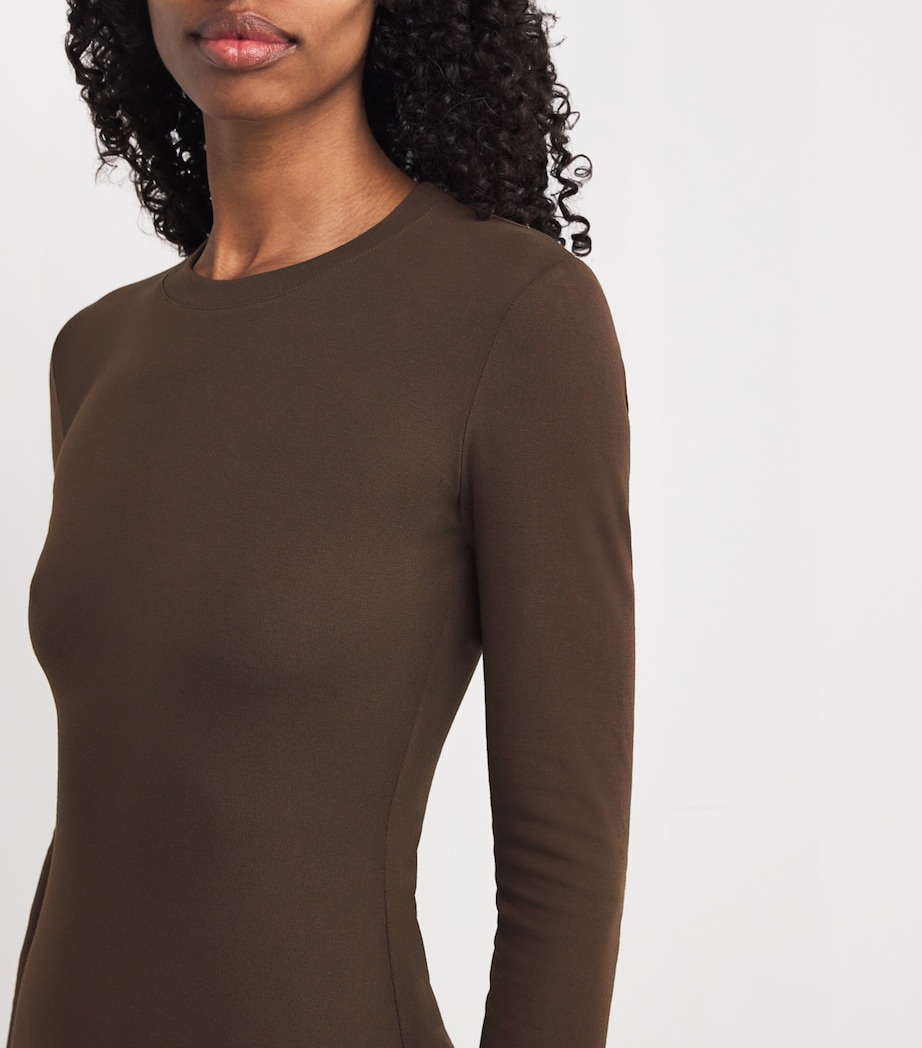 AEXAE Womens Cotton Maxi Dress Brown Image 4