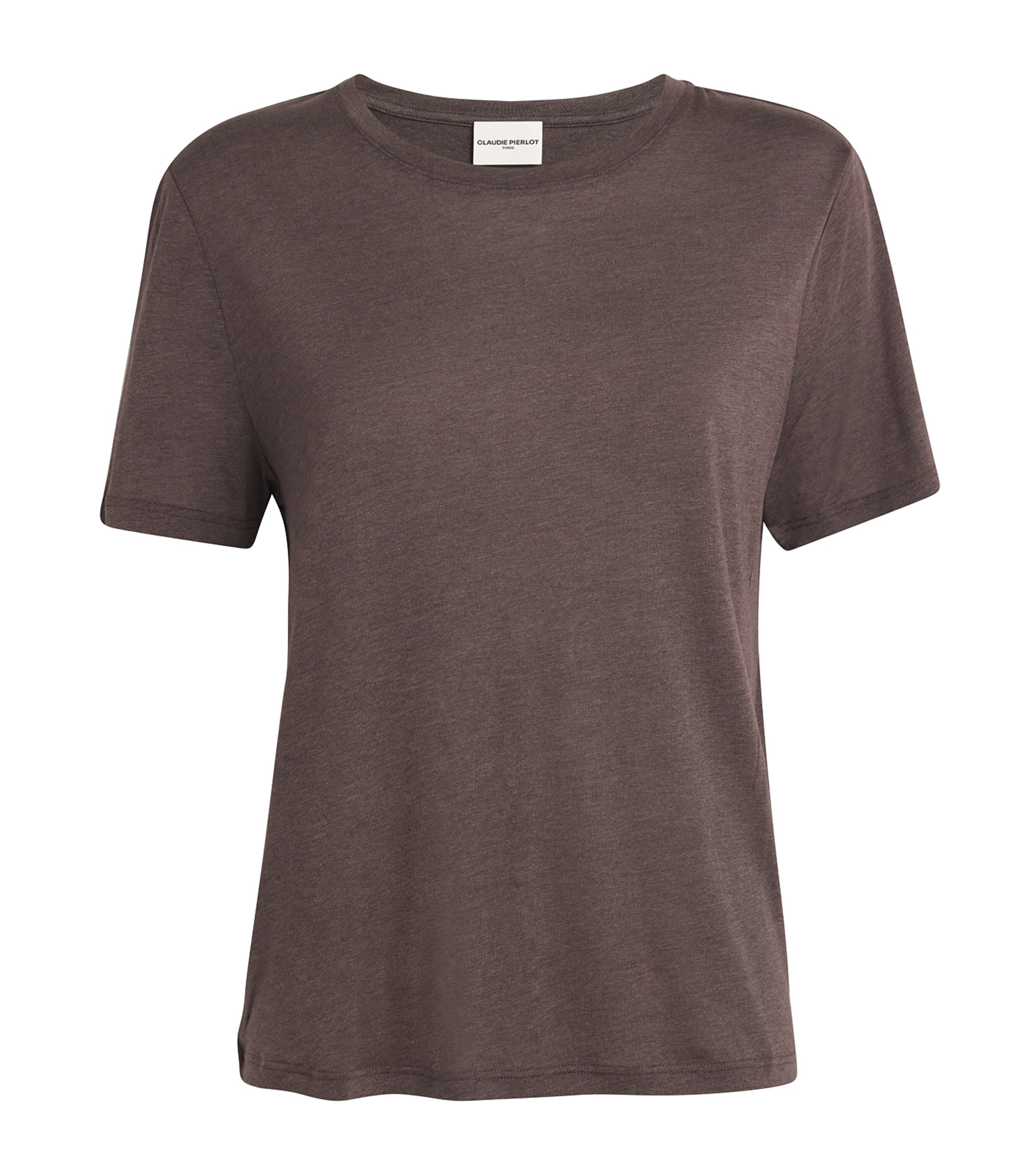 Claudie Pierlot Embroidered T-shirt In Brown