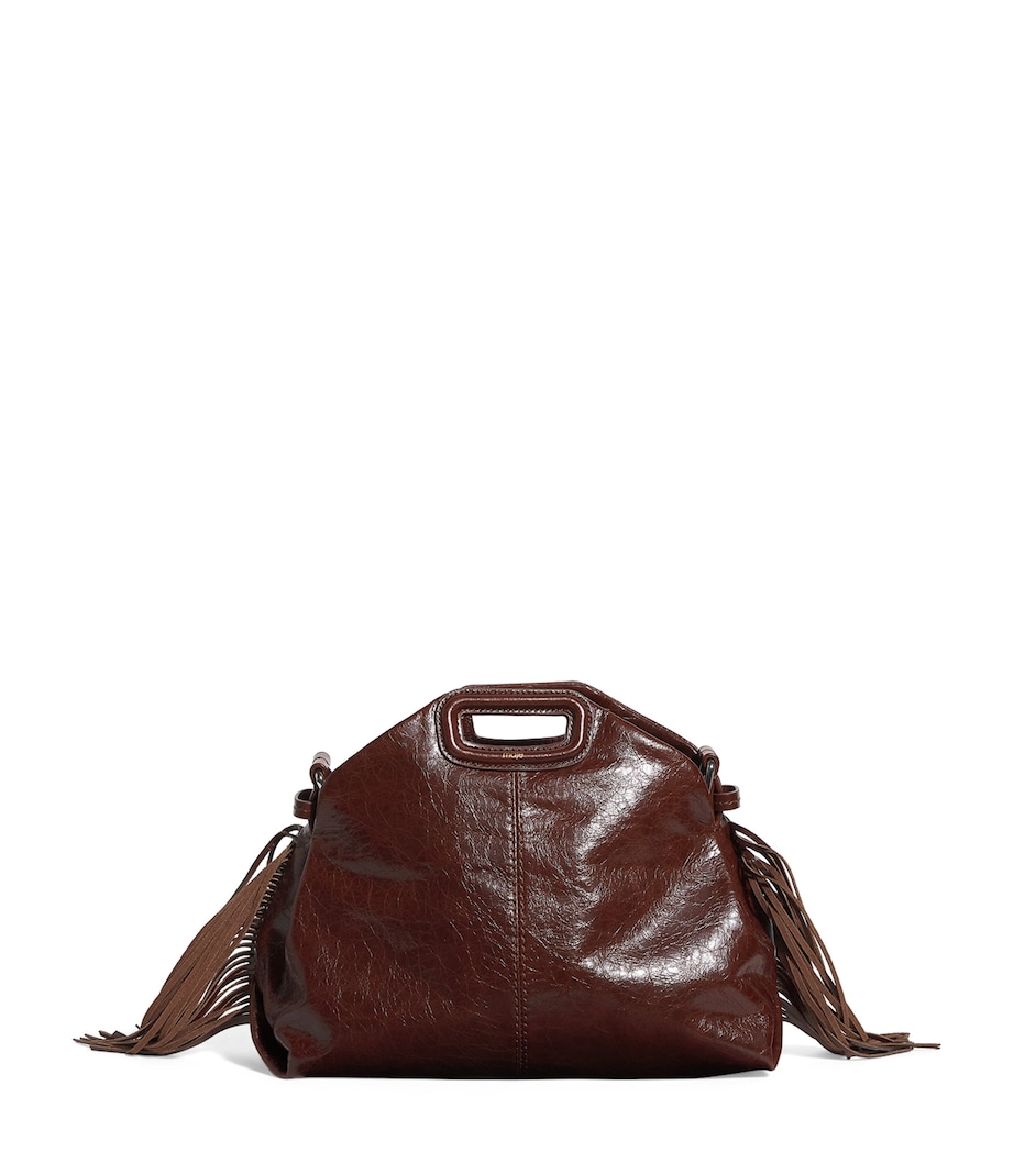 Cracked Leather Miss M Shoulder Bag DARK BROWN Image 1