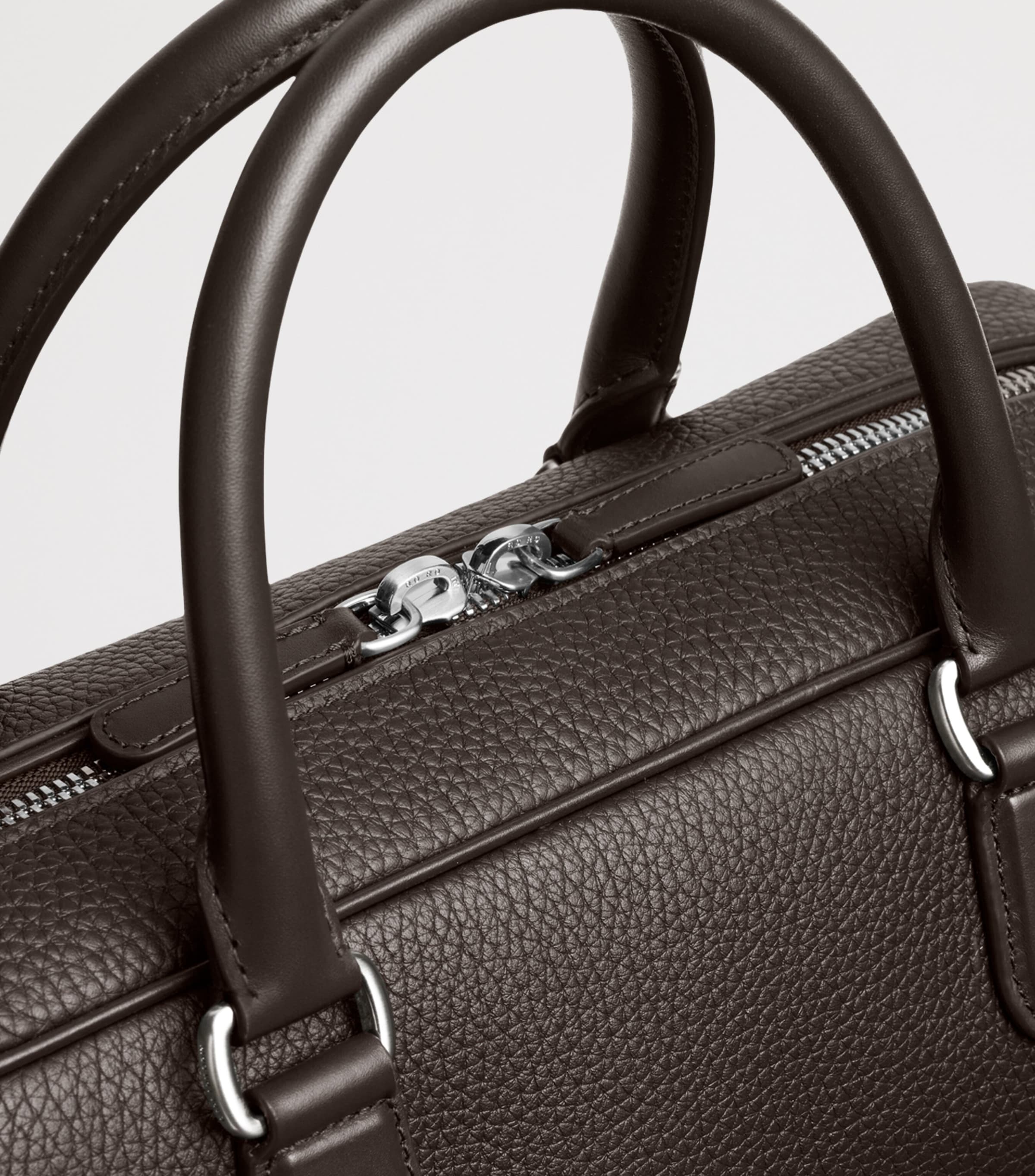Carl Friedrik Leather Dunloe Briefcase Chocolate Image 9