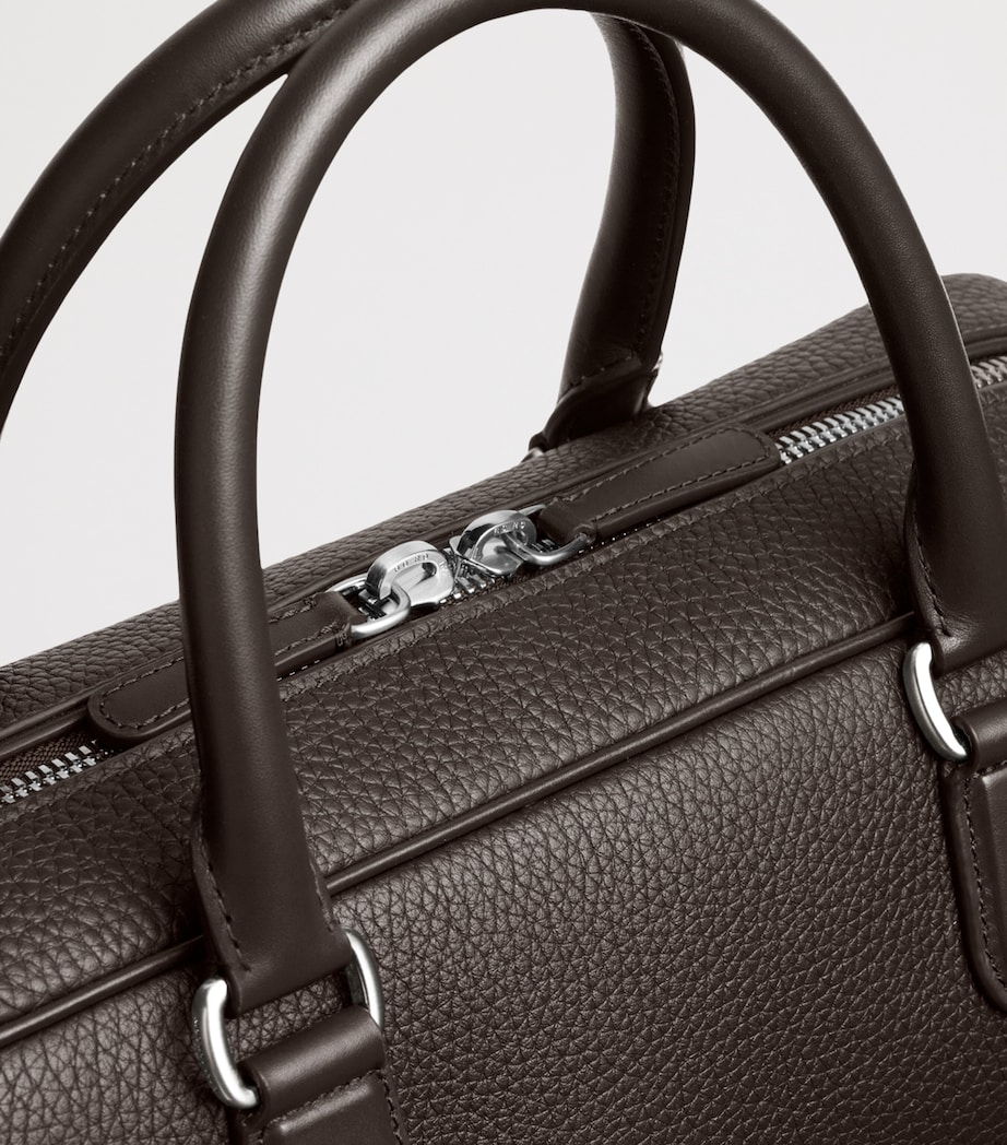 Carl Friedrik Leather Dunloe Briefcase Chocolate Image 9