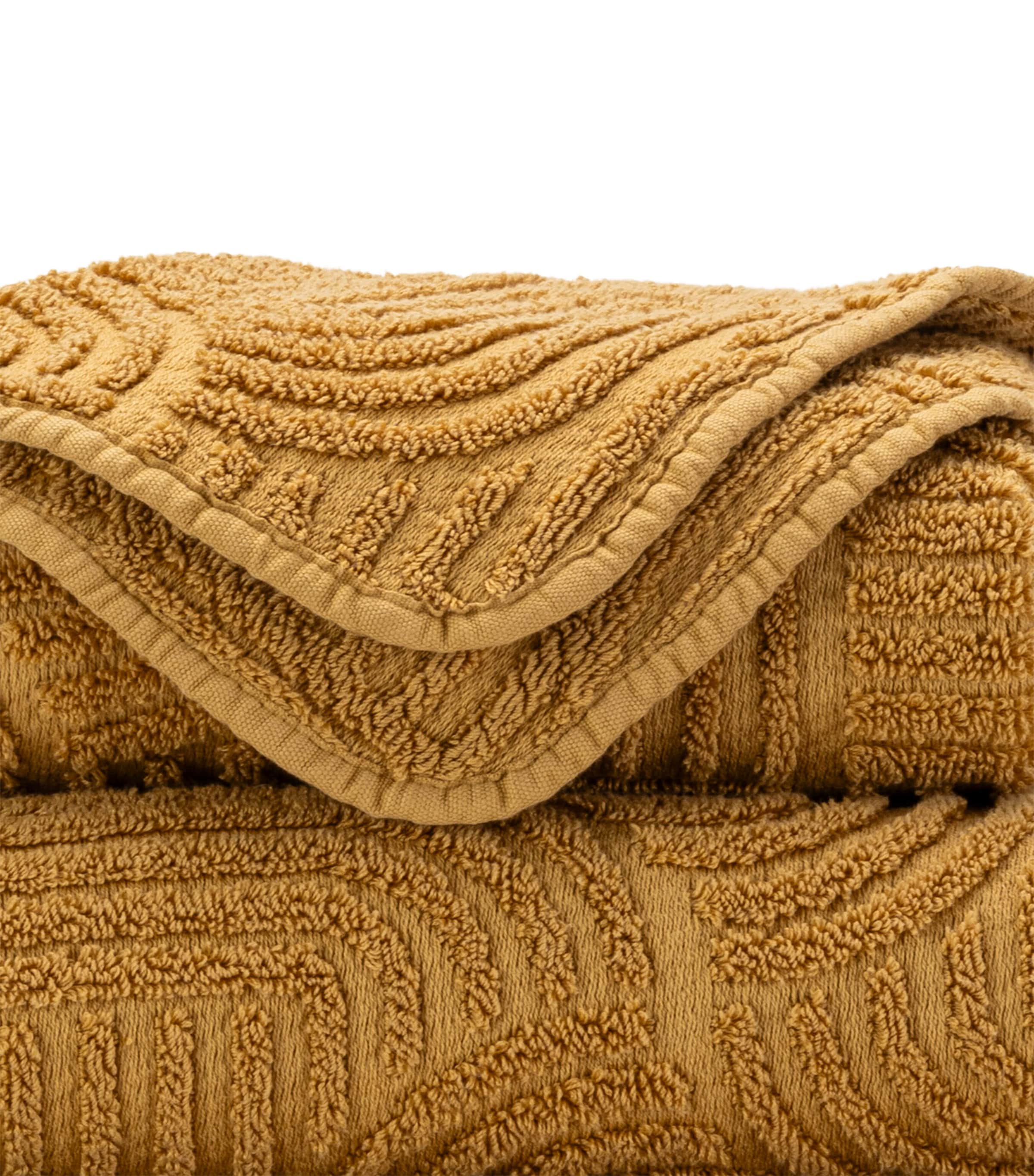 Abyss & Habidecor Egyptian Cotton Olly Hand Towel (55cm x 100cm) Gold Image 3