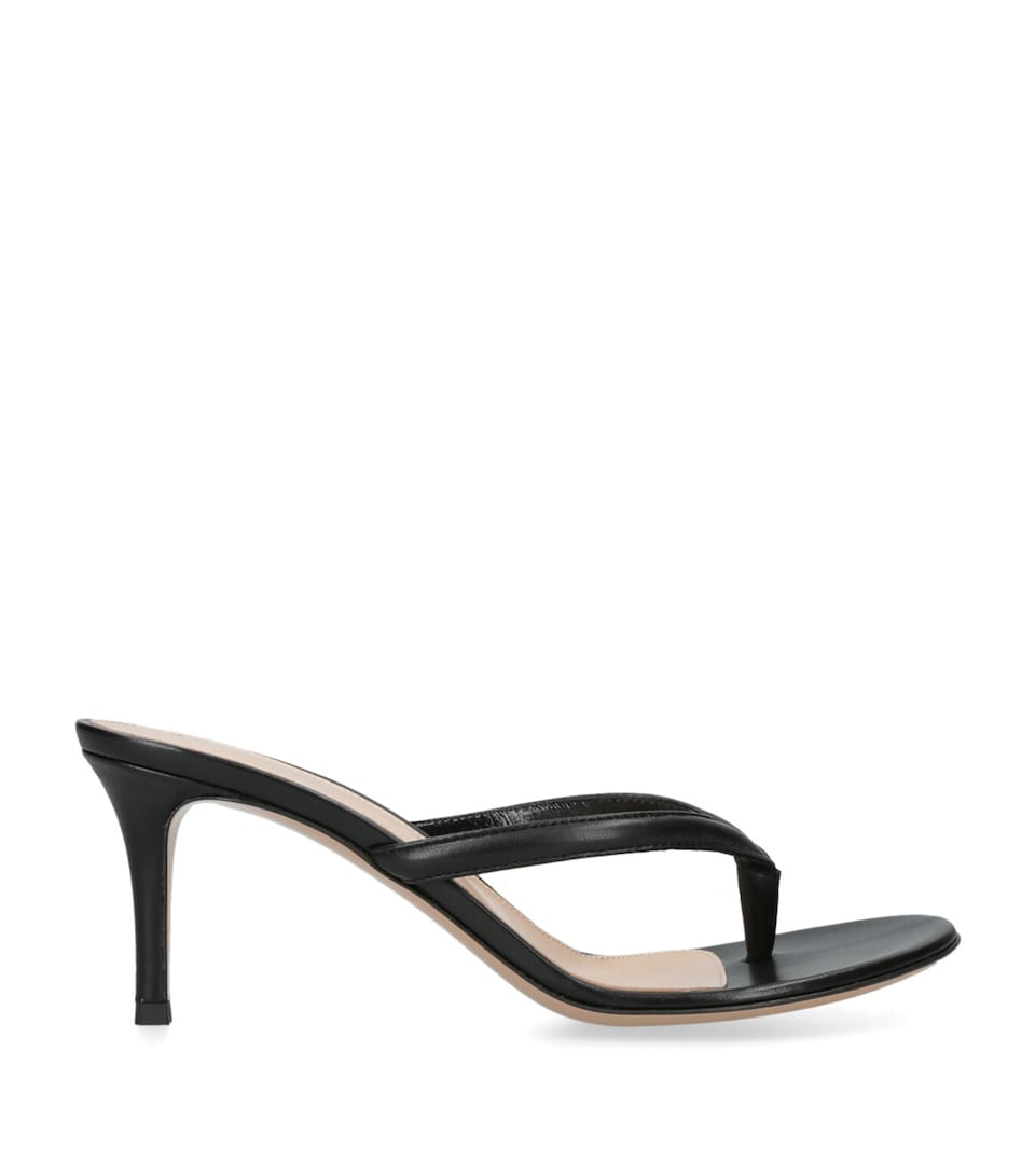 Gianvito Rossi Leather Calypso Sandals 45 Black